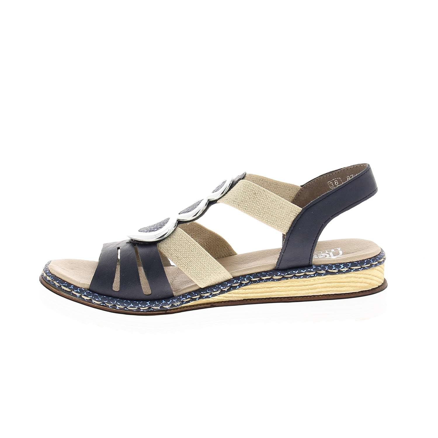 Sandales Femme RIEKER RIRONDELO Bleu