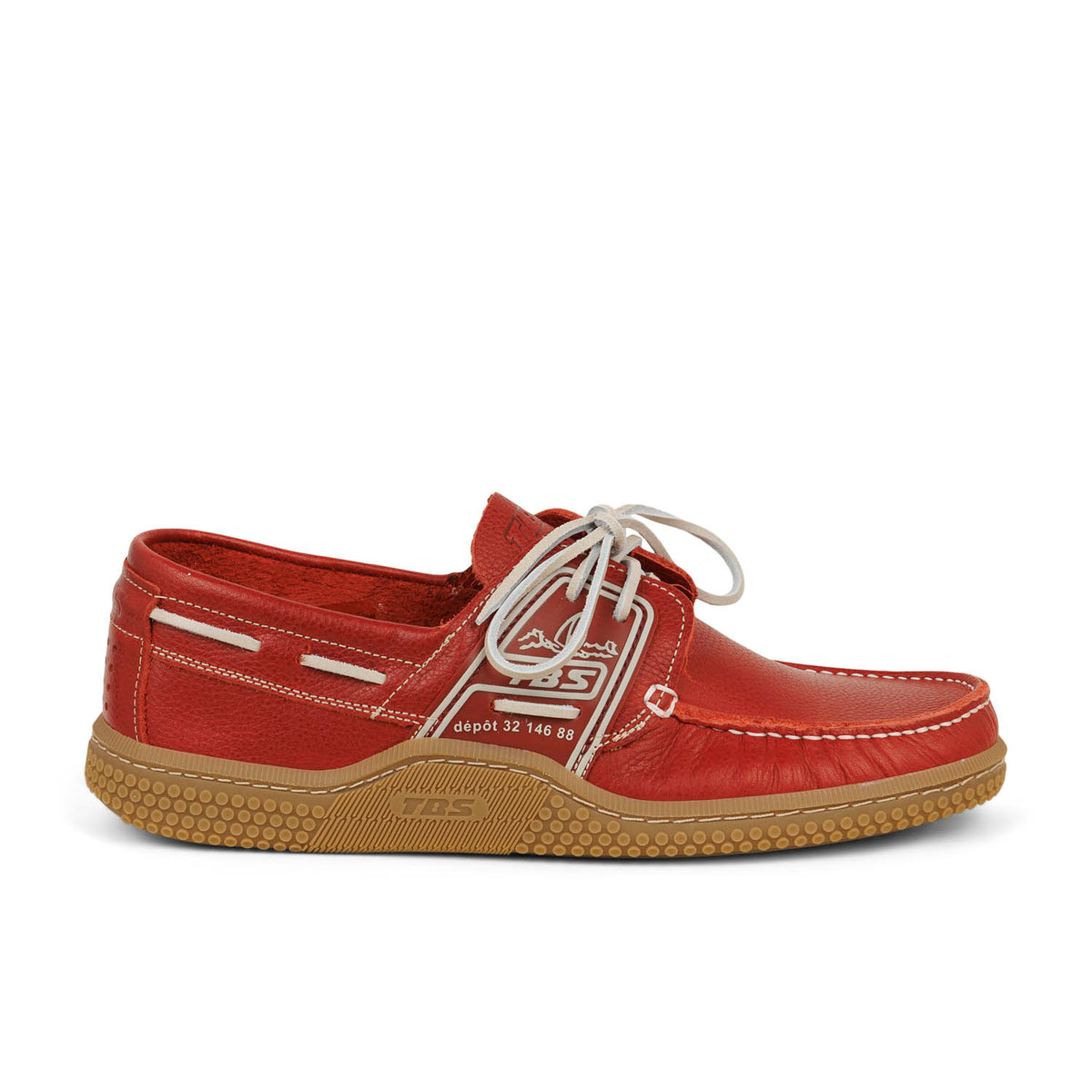 Chaussures bateau Homme TBS GLOBEK Rouge