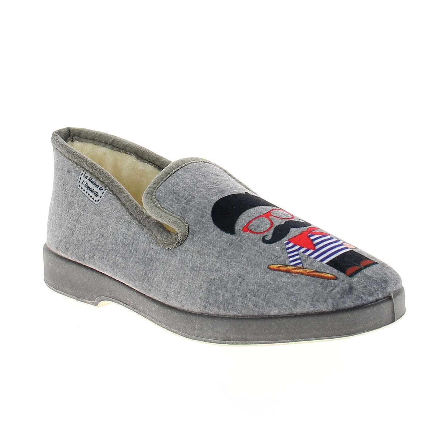 Chaussons Homme LA MAISON DE L'ESPADRILLE CHARFRENCH Gris