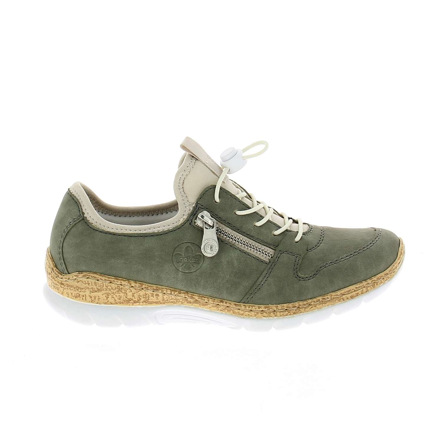 Baskets Femme RIEKER N42G0 - RIETRESSE Kaki