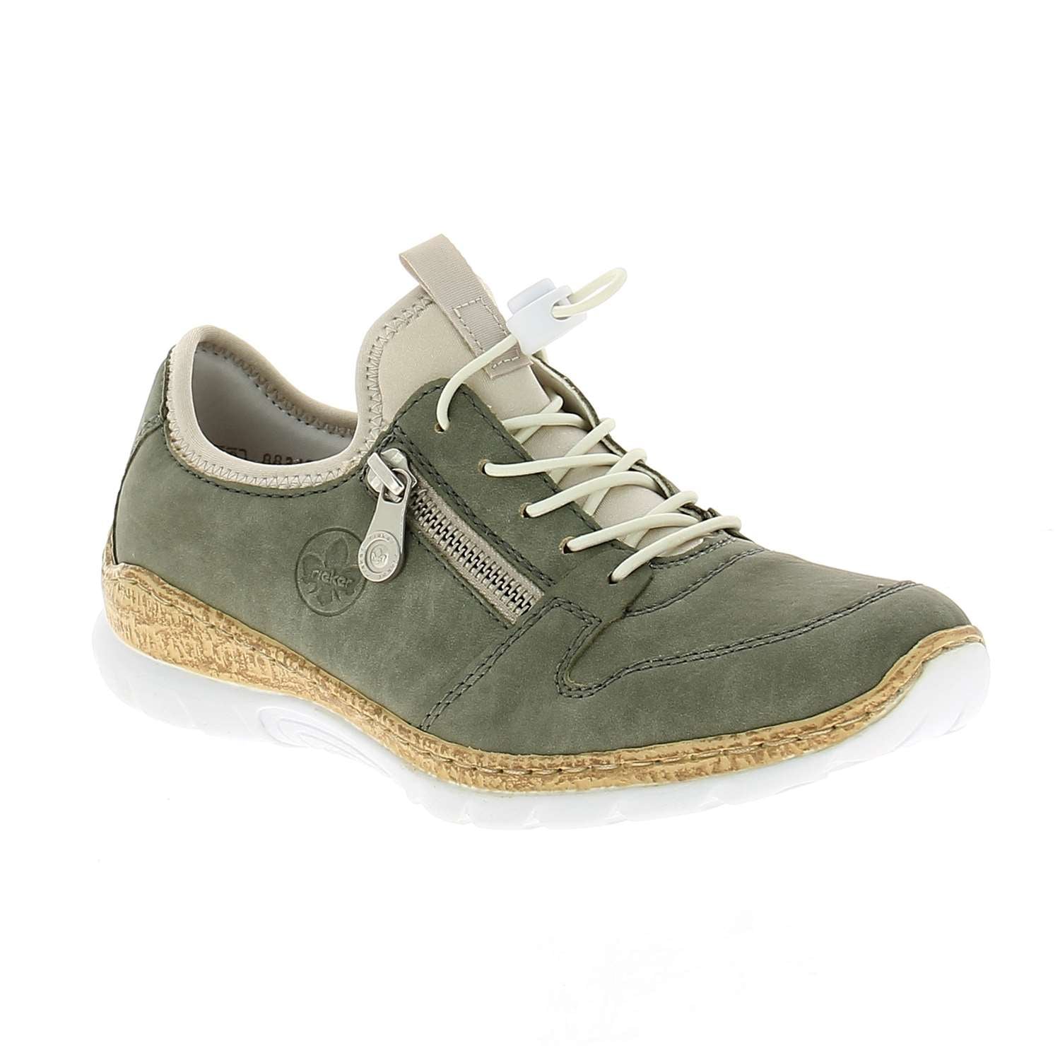 Baskets Femme RIEKER N42G0 - RIETRESSE Kaki