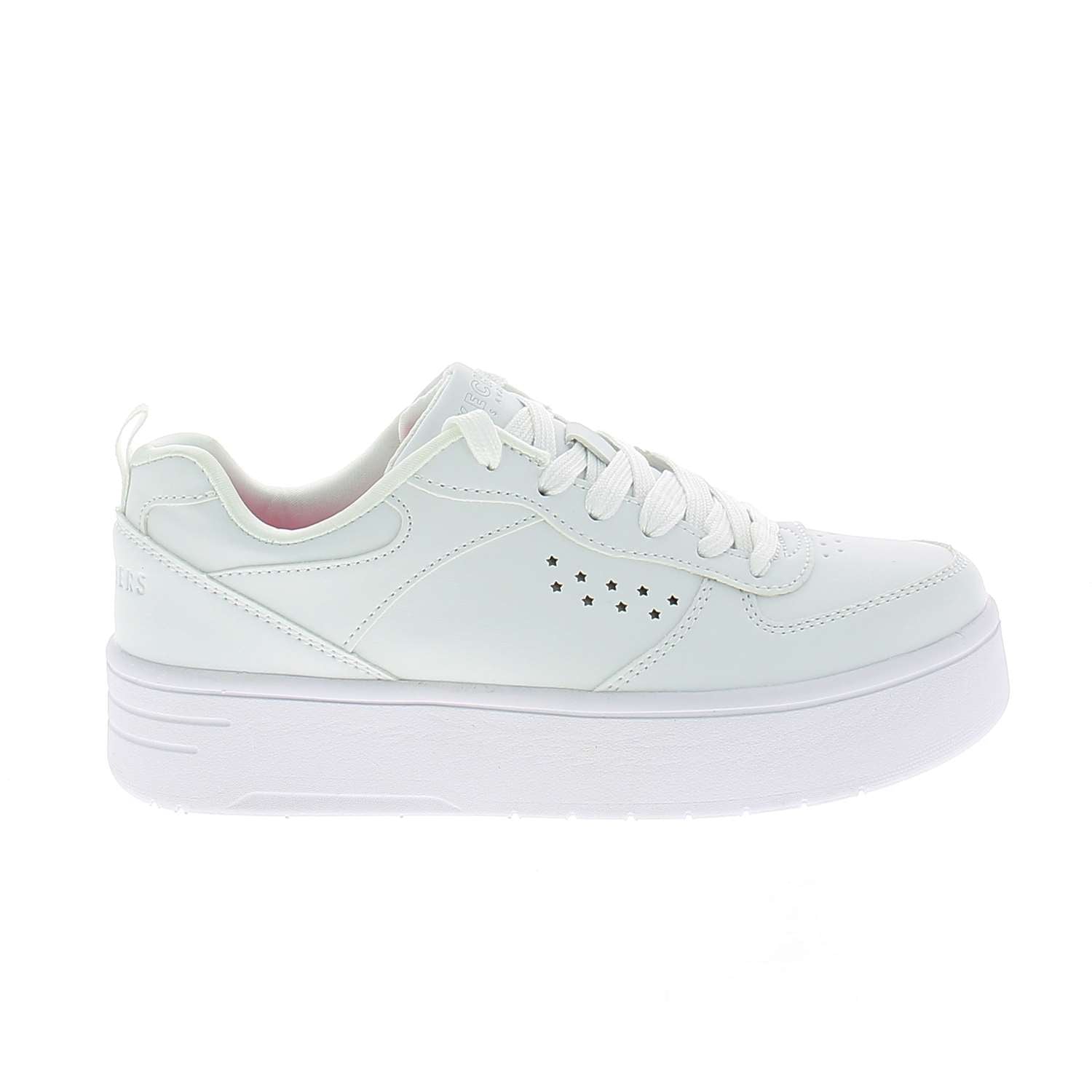 Baskets Enfant SKECHERS COURT HI Blanc