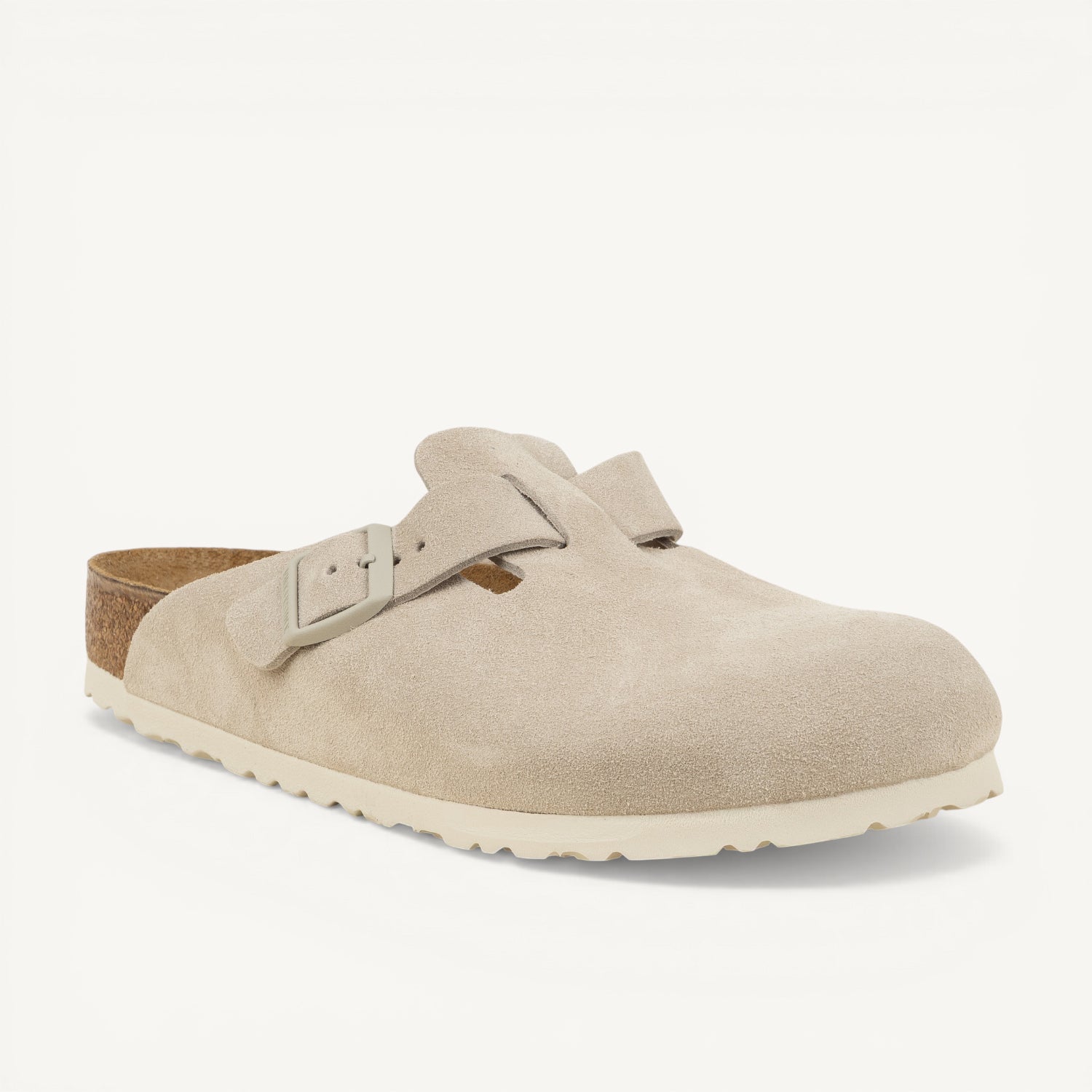 Sandales Homme BIRKENSTOCK BOSTON SUEDE Blanc