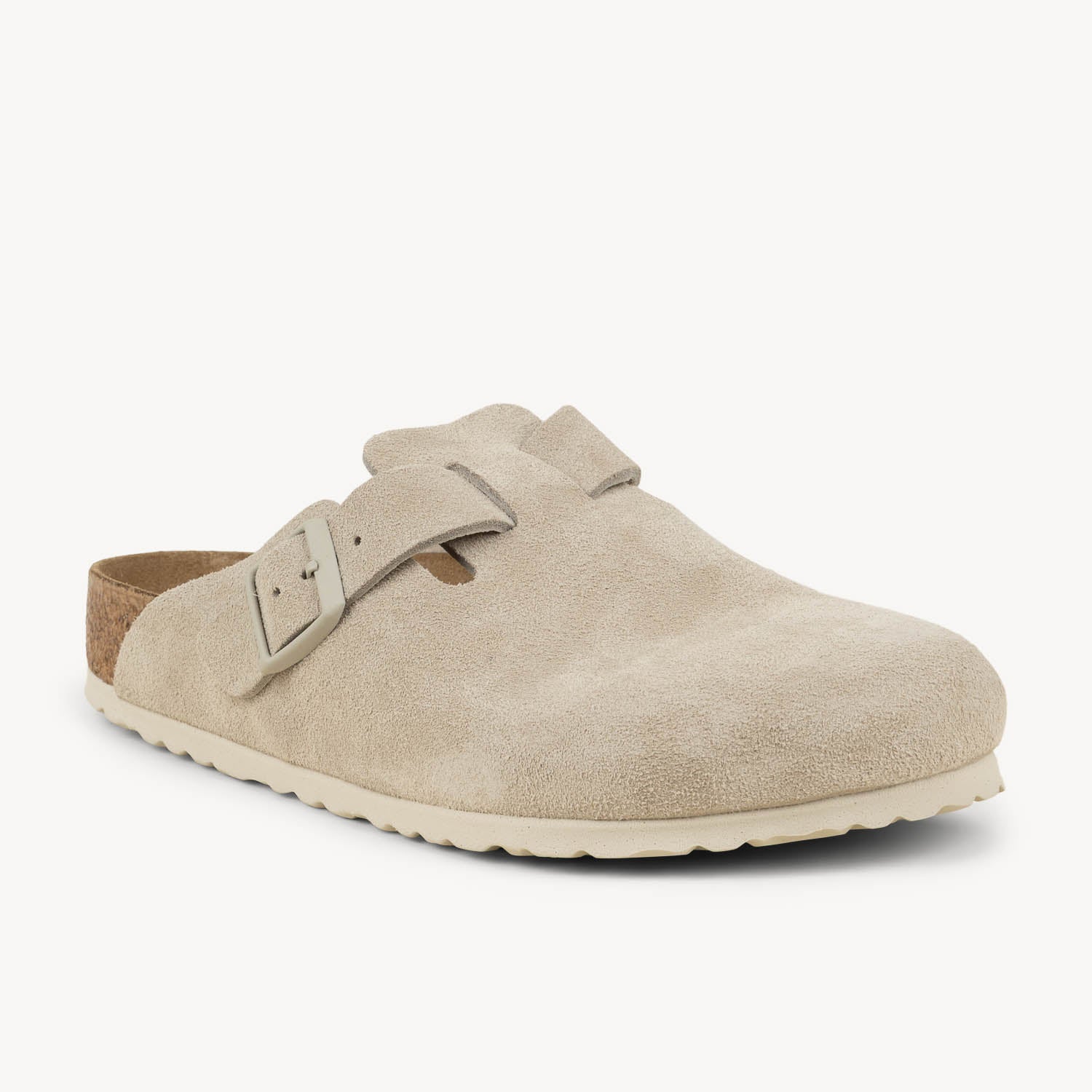 Sandales Homme BIRKENSTOCK BOSTON SUEDE Blanc
