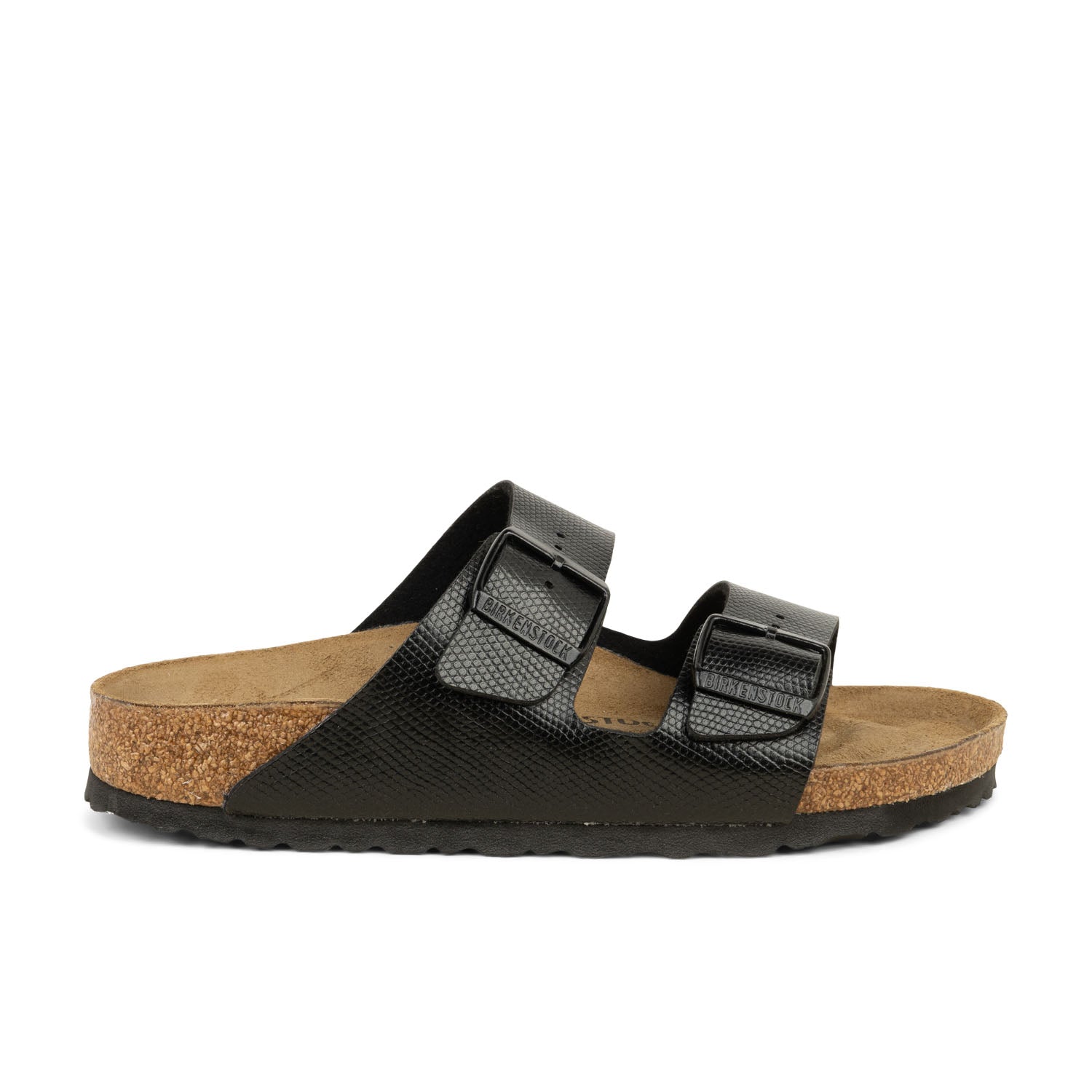 Mules Femme BIRKENSTOCK ARIZONA BF SHINY LIZARD Noir