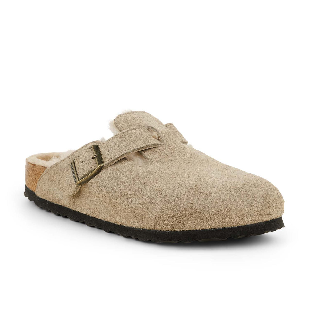Mules Femme BIRKENSTOCK BOSTON SHEARLING Beige
