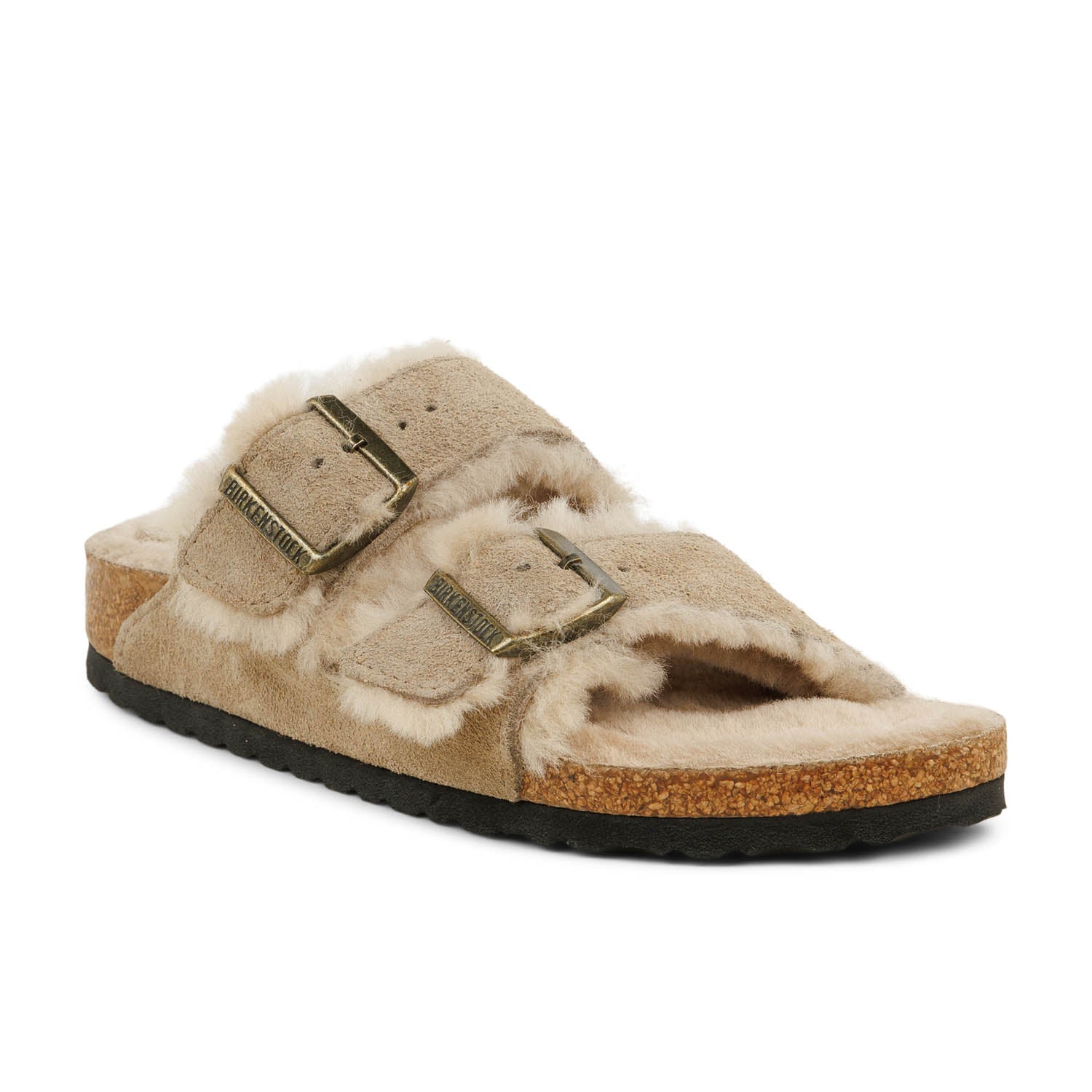 Mules Femme BIRKENSTOCK ARIZONA SHEARLING Beige