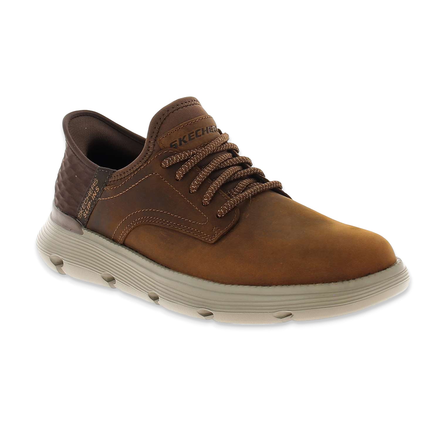 Baskets Homme SKECHERS GARZA GERVIN SLIP INS Marron
