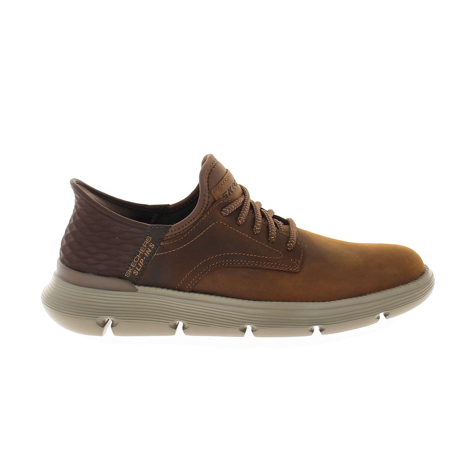 Baskets Homme SKECHERS GARZA GERVIN SLIP INS Marron