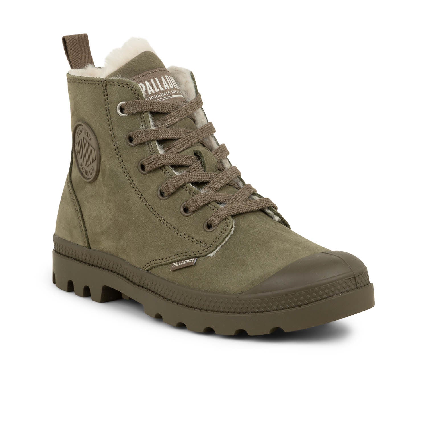 Baskets Femme PALLADIUM PAMPA HI FOURRÉES Vert