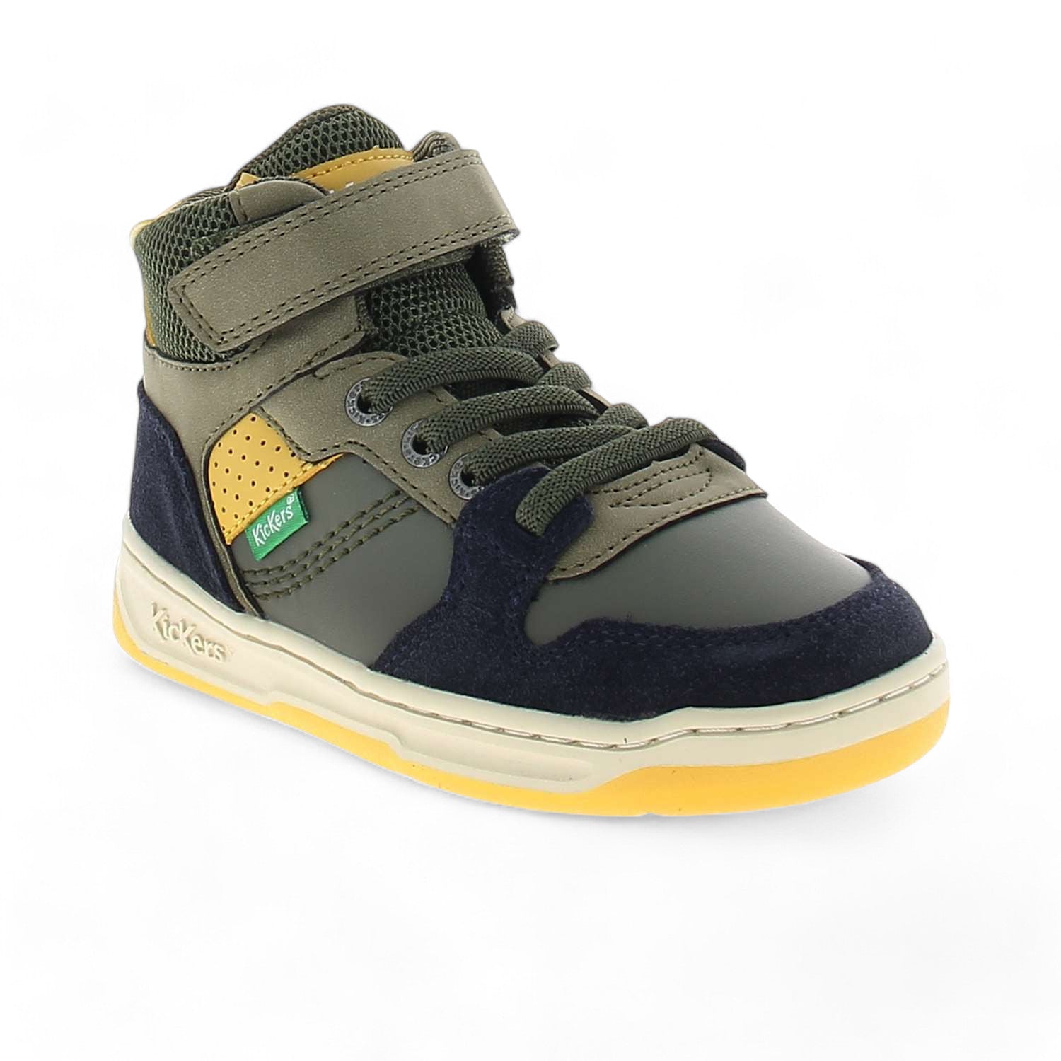 Chaussures montantes Enfant KICKERS KICKADO Kaki