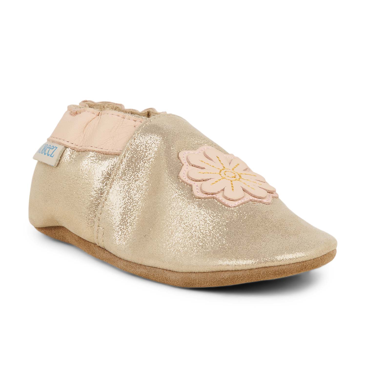 Chaussons Enfant ROBEEZ JUST A FLOWER Or/Bronze