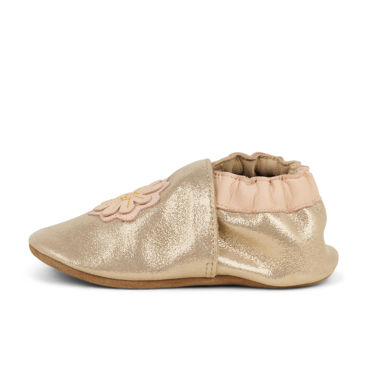 Chaussons Enfant ROBEEZ JUST A FLOWER Or/Bronze