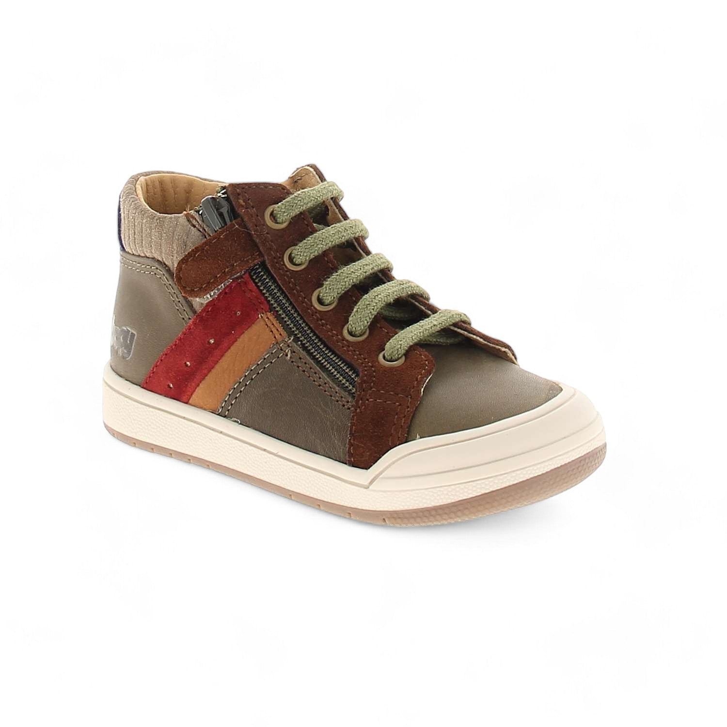 Chaussures montantes Enfant BOPY ROLT Kaki