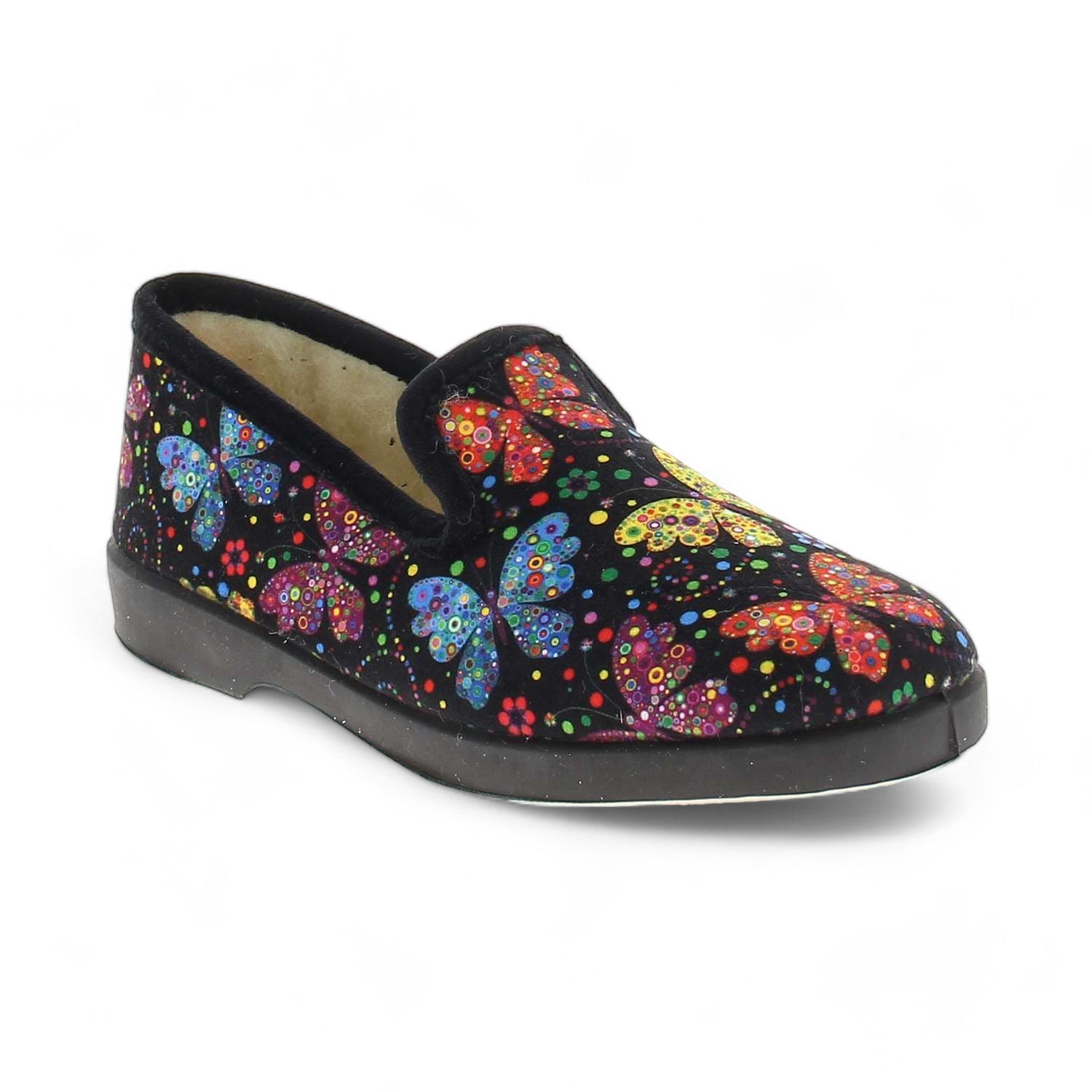 Chaussons Femme LA MAISON DE L'ESPADRILLE LAPAPILLON Noir