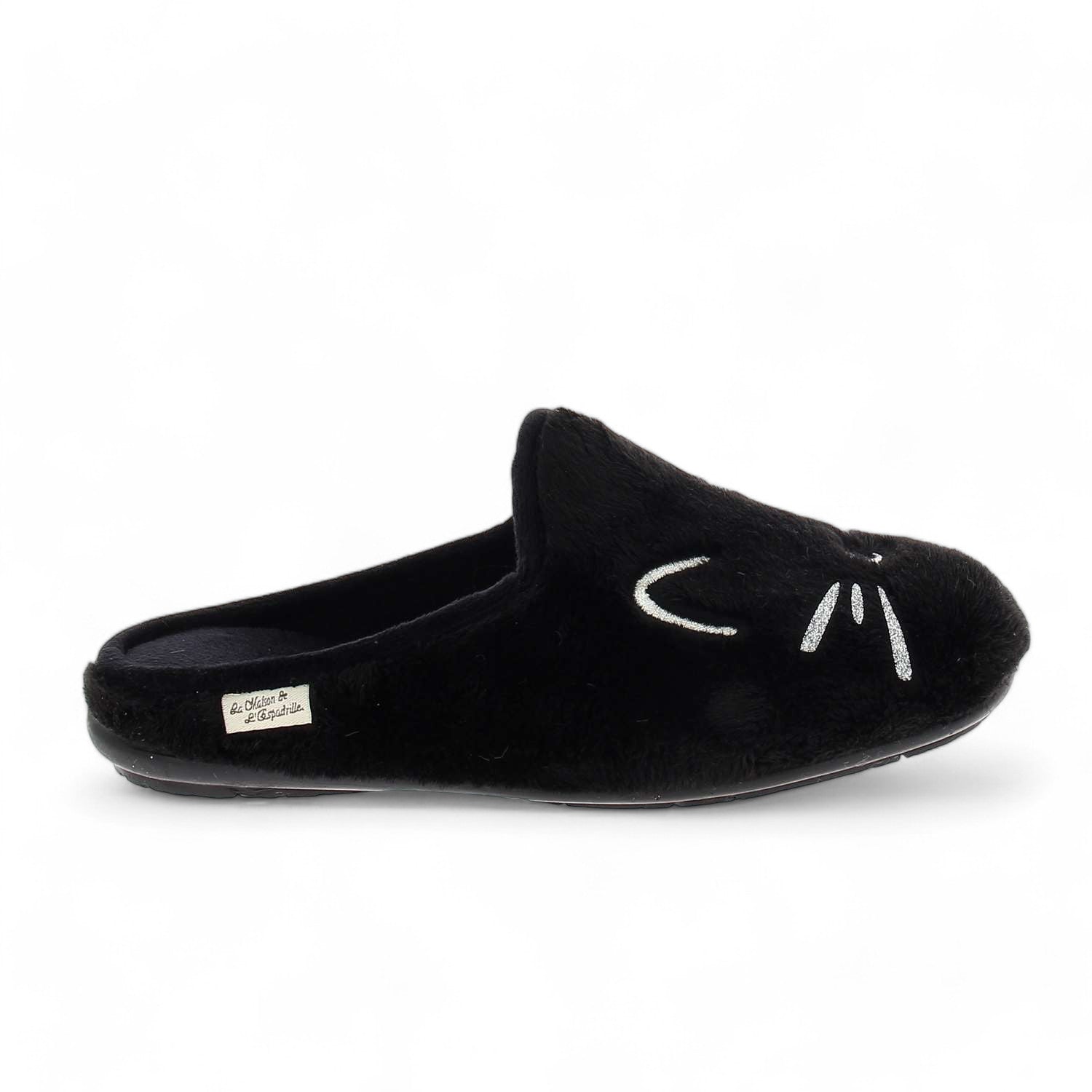 Chaussons Femme LA MAISON DE L'ESPADRILLE LAMULKITY Noir