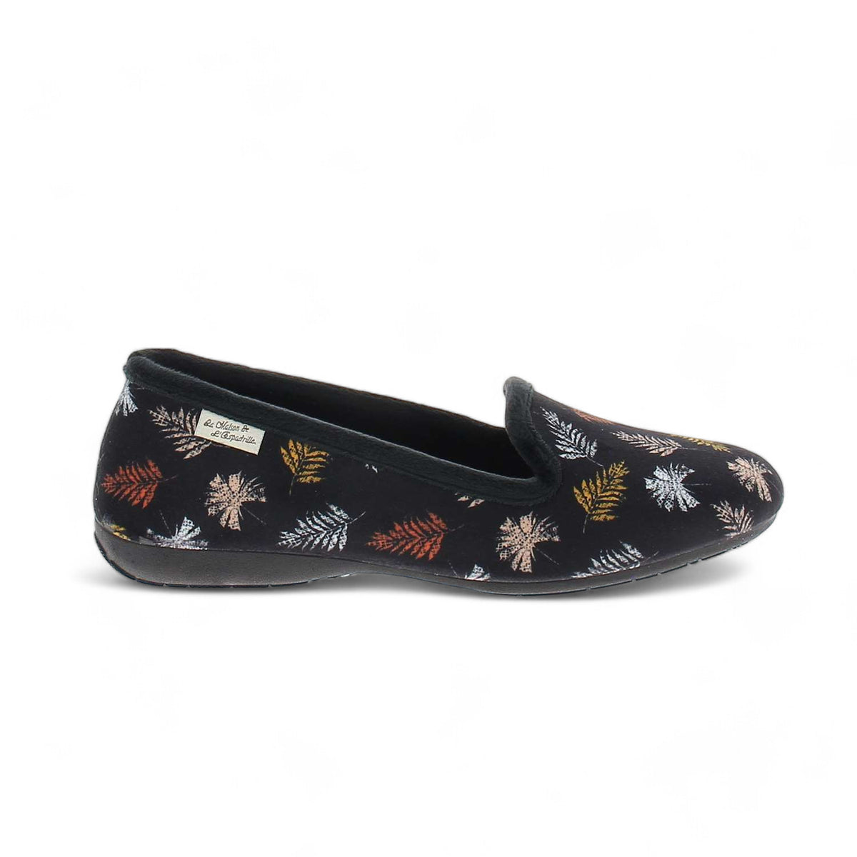 Chaussons Femme LA MAISON DE L'ESPADRILLE LAFEUILLE Noir