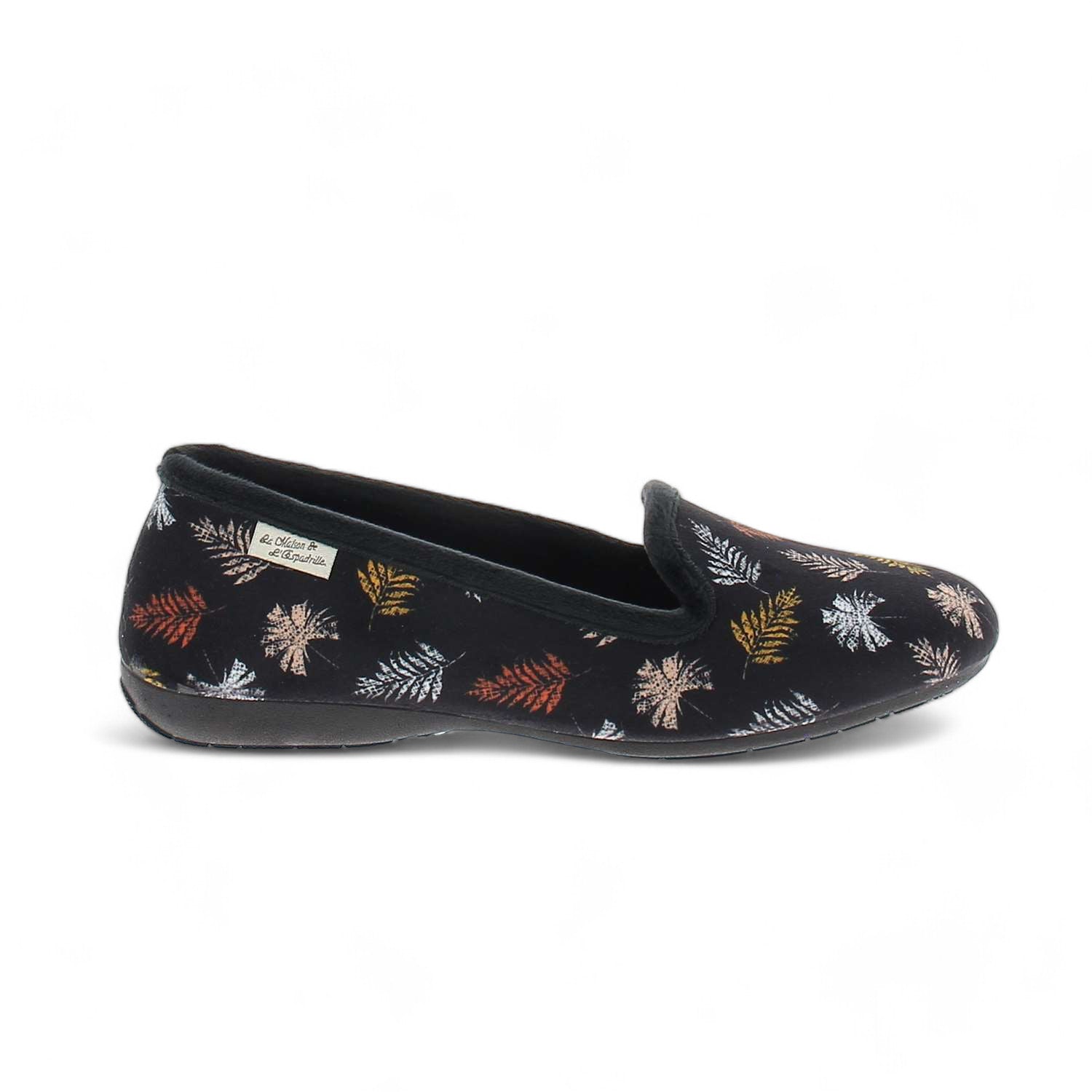 Chaussons Femme LA MAISON DE L'ESPADRILLE LAFEUILLE Noir