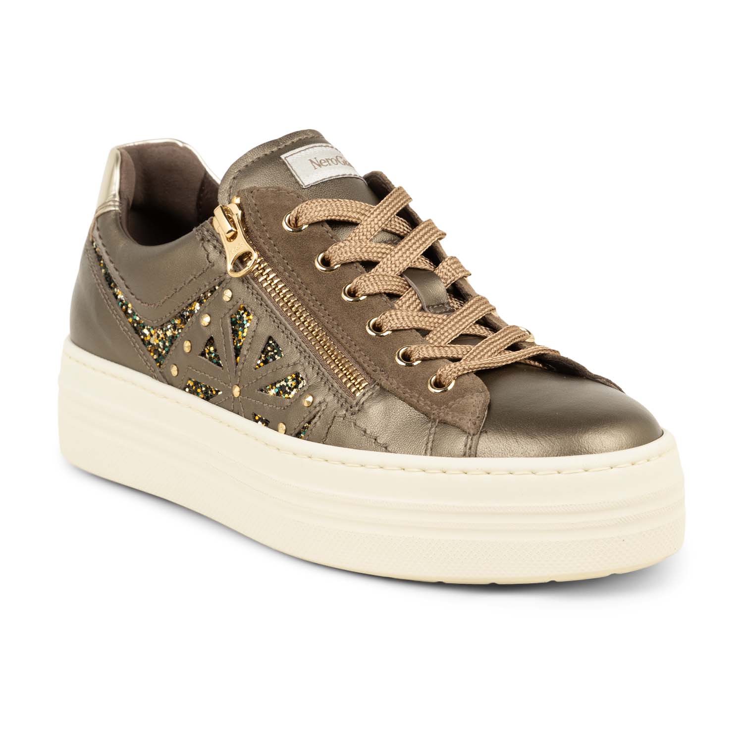 Baskets Femme NEROGIARDINI NEROPOL Or/Bronze
