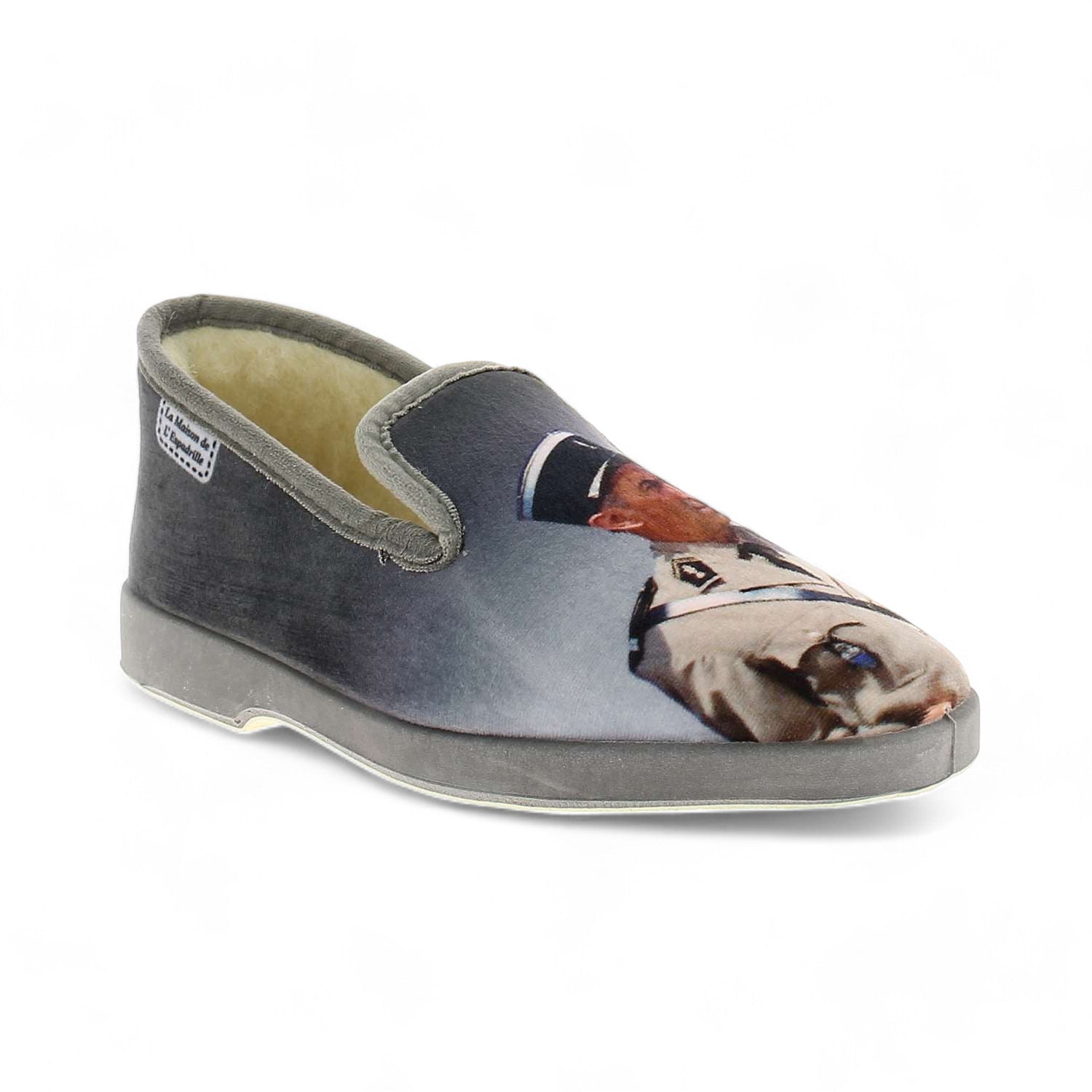 Chaussons Homme LA MAISON DE L'ESPADRILLE GENDARMES Gris