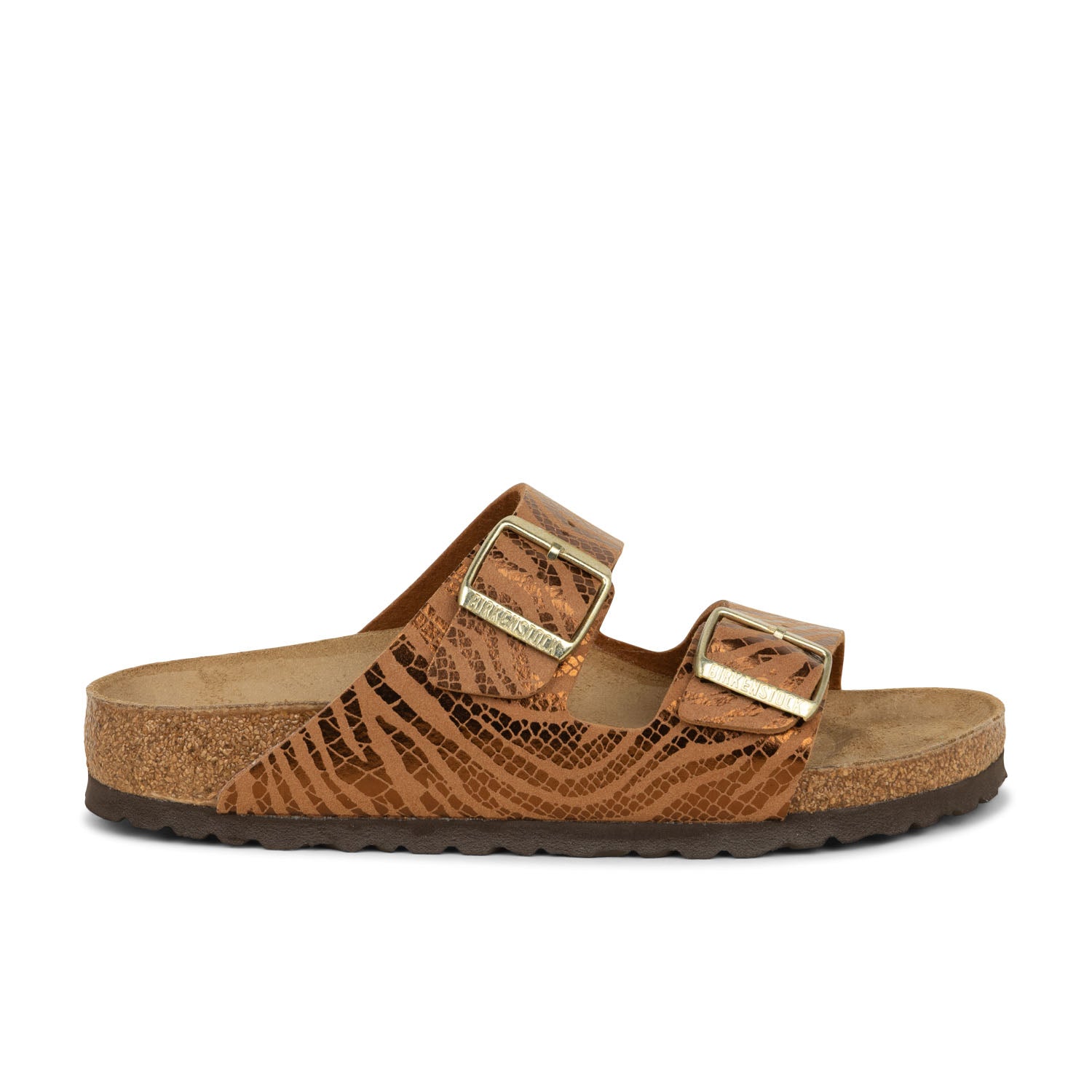 Mules Femme BIRKENSTOCK ARIZONA ZEBRA PECAN Marron