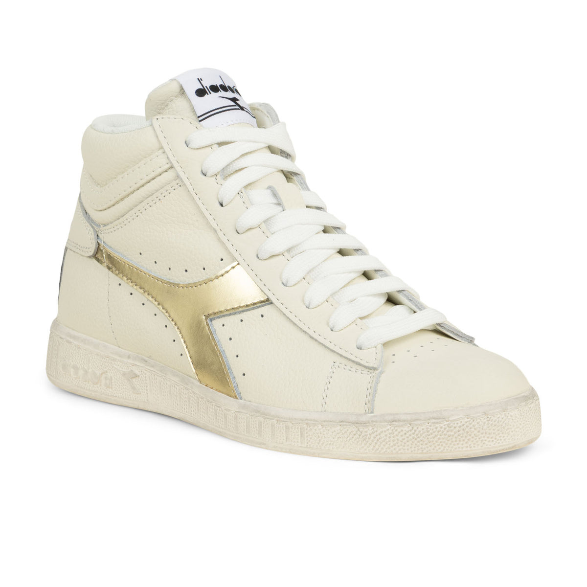 Baskets Femme DIADORA GAME HIGHT WAX METAL Blanc