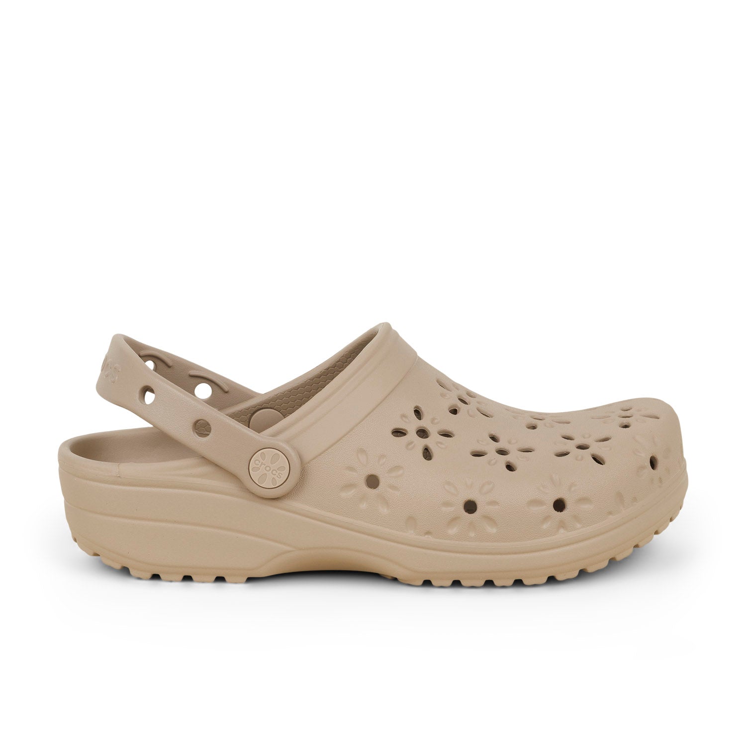 Tongs et crocs Femme CROCS CLASSIC FLORAL CUT OUT CLOG Marron