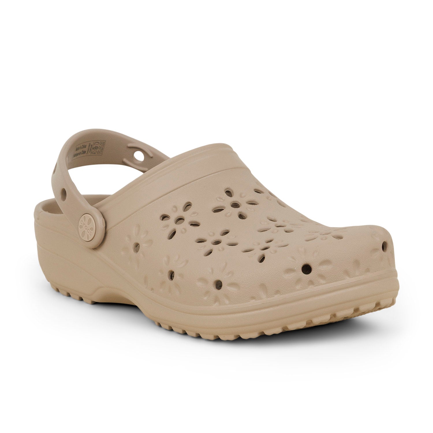 Tongs et crocs Femme CROCS CLASSIC FLORAL CUT OUT CLOG Marron