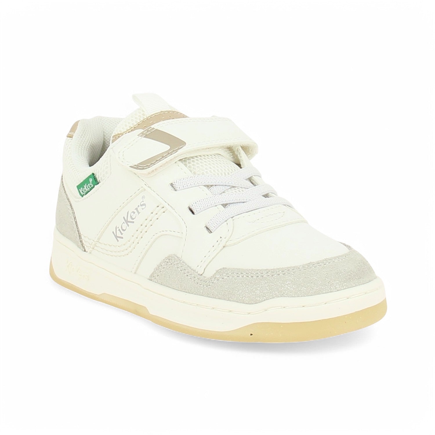 Baskets Enfant KICKERS KICK KARTING Blanc