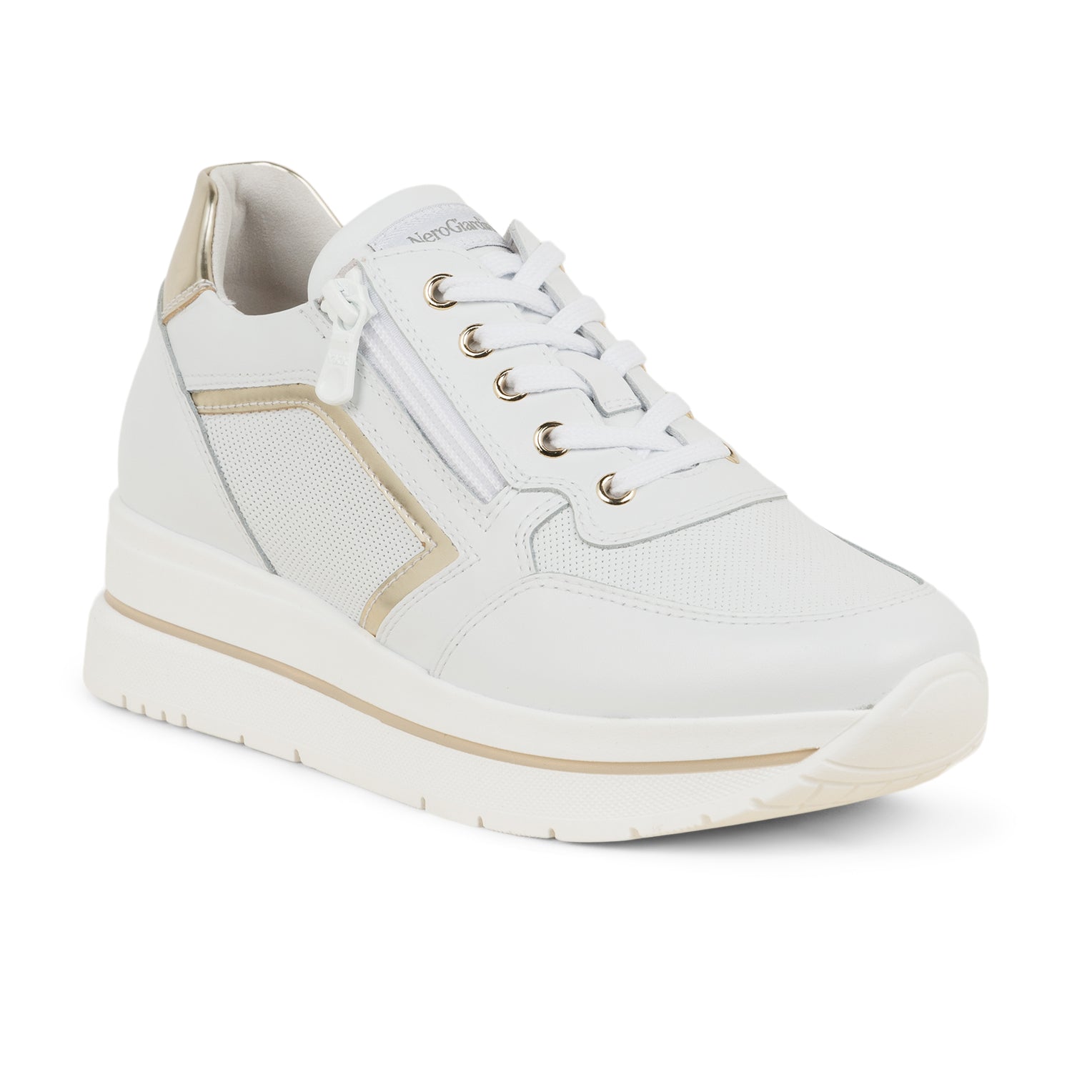 Baskets Femme NEROGIARDINI NERORUN Blanc