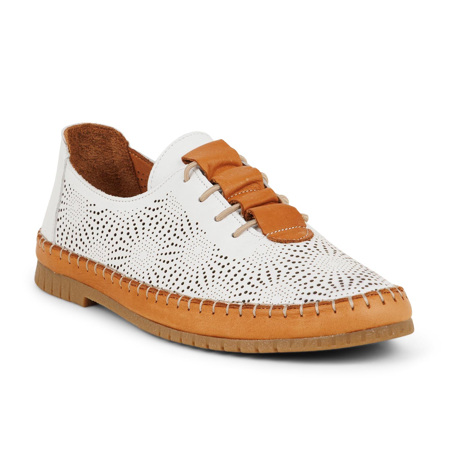 Baskets Femme COCO ABRICOT MAFFLIERS Blanc
