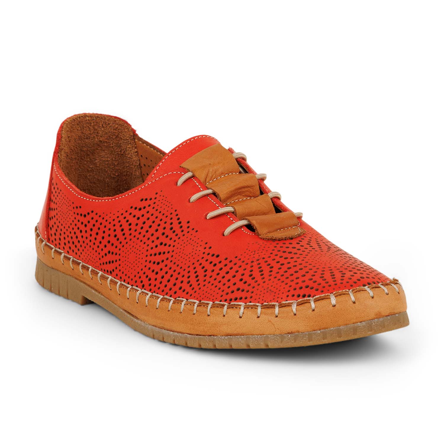 Baskets Femme COCO ABRICOT MAFFLIERS Rouge