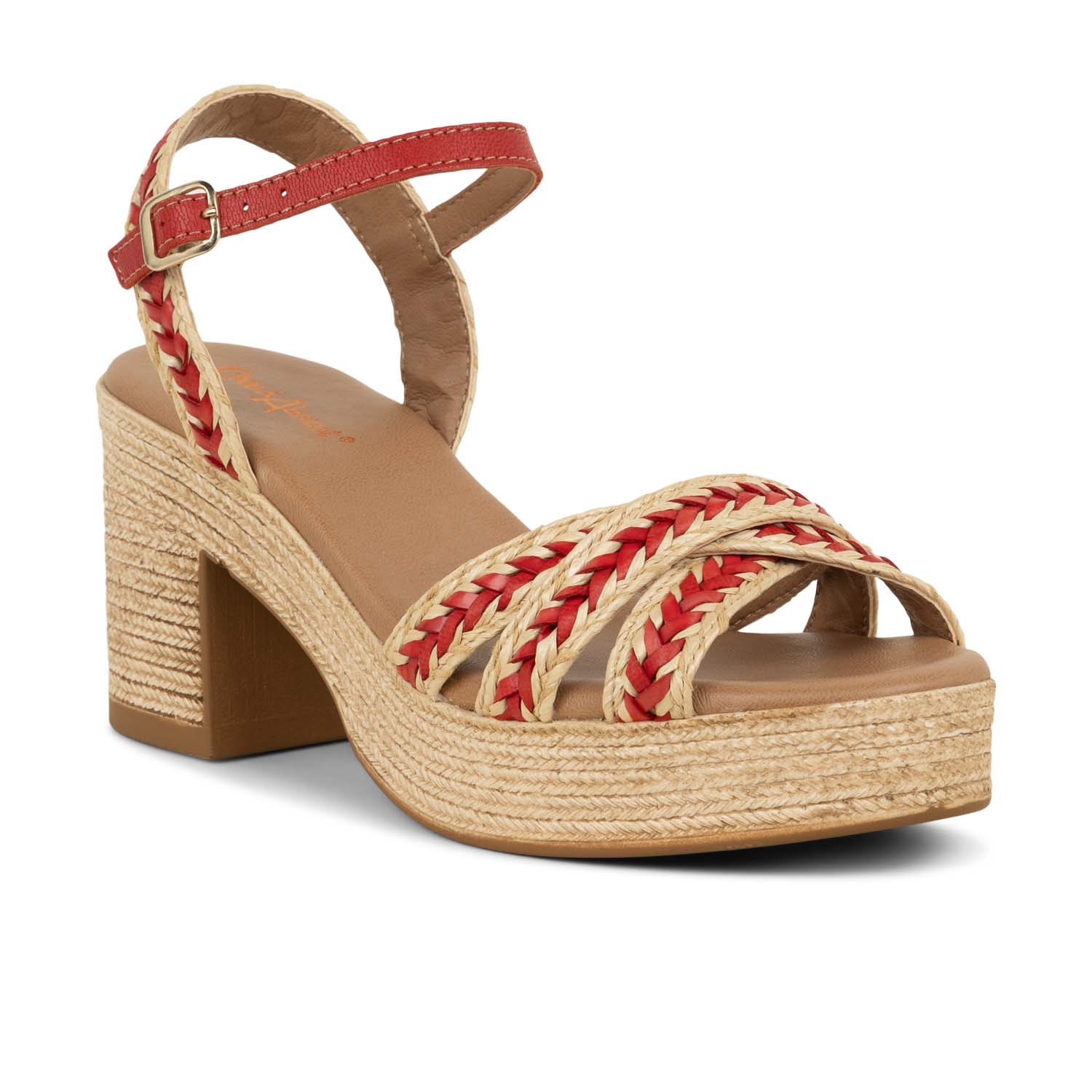 Sandales Femme COCO ABRICOT LOCMINE Rouge