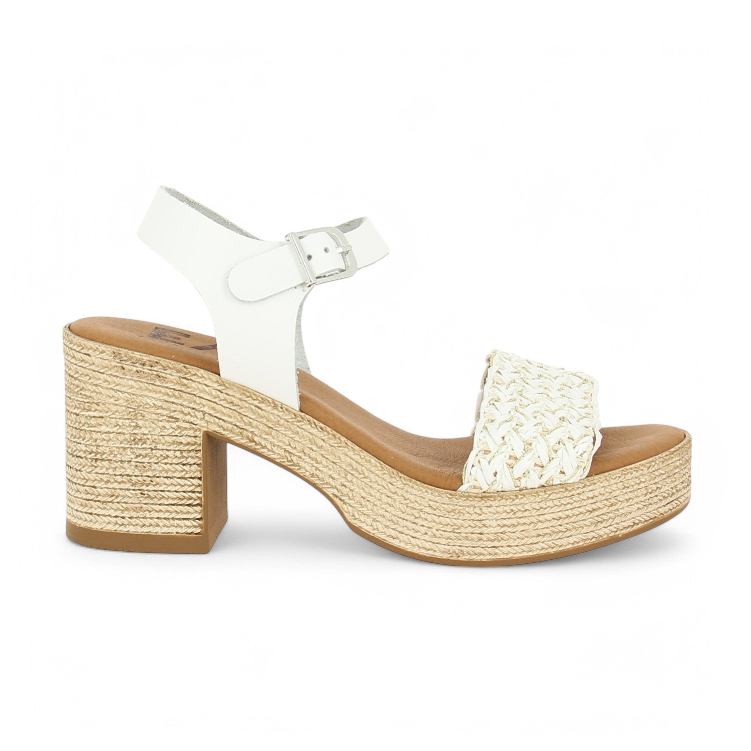 Sandales Femme ELUE PAR NOUS TENDON Blanc