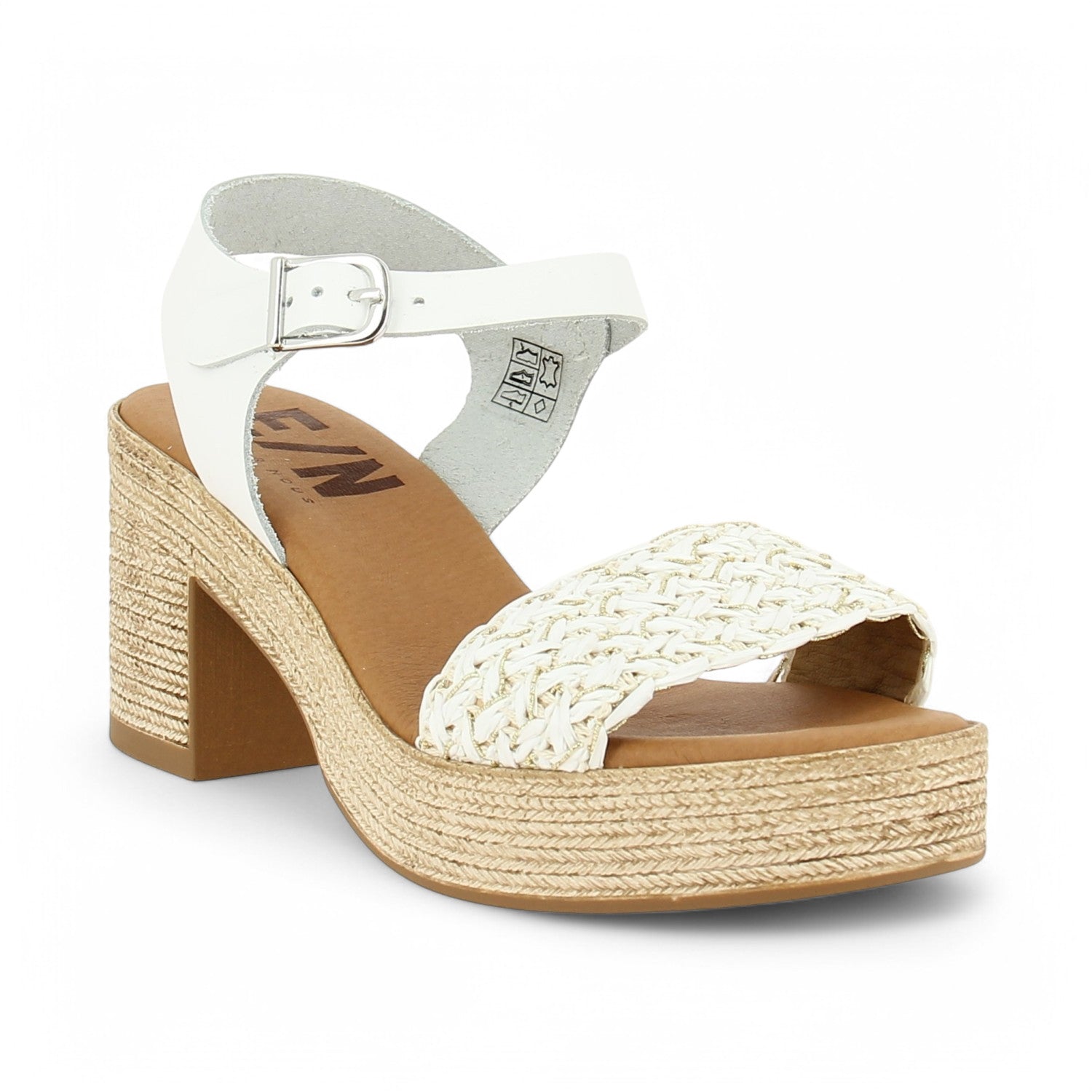 Sandales Femme ELUE PAR NOUS TENDON Blanc