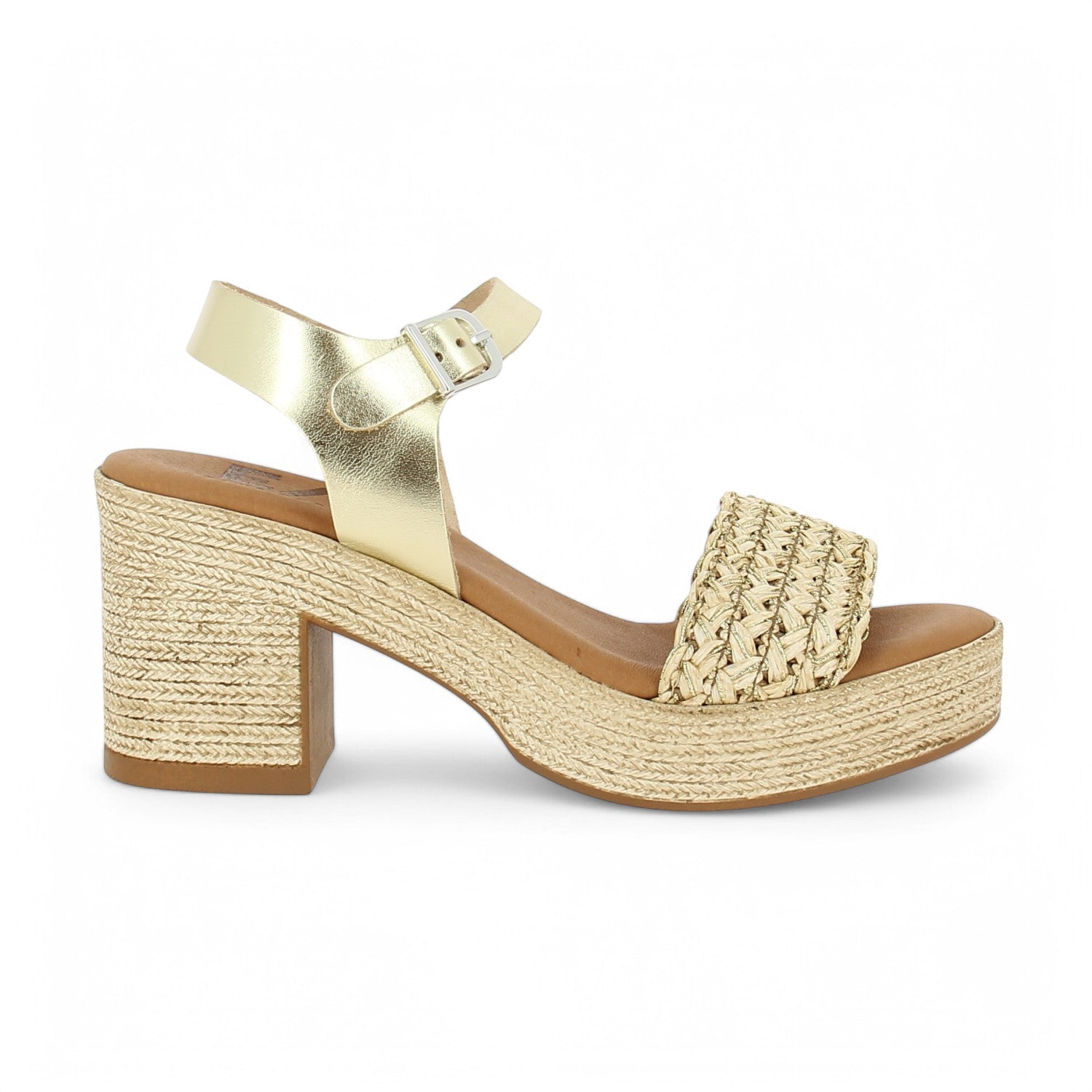 Sandales Femme ELUE PAR NOUS TENDON Or/Bronze