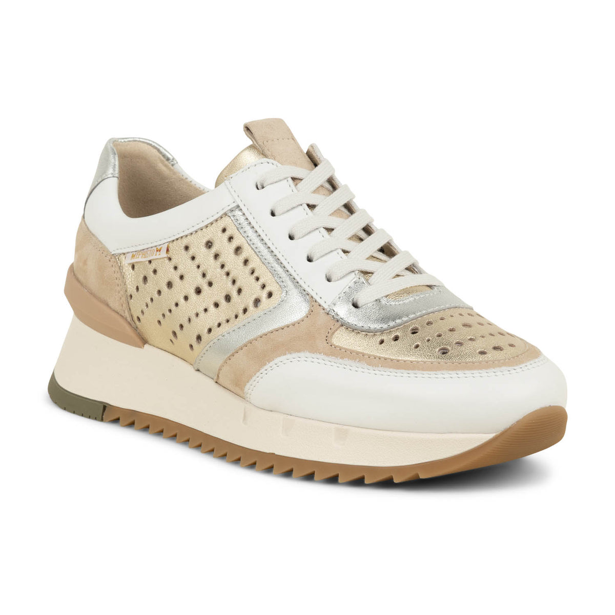 Baskets Femme MEPHISTO ANNA PERF Or/Bronze