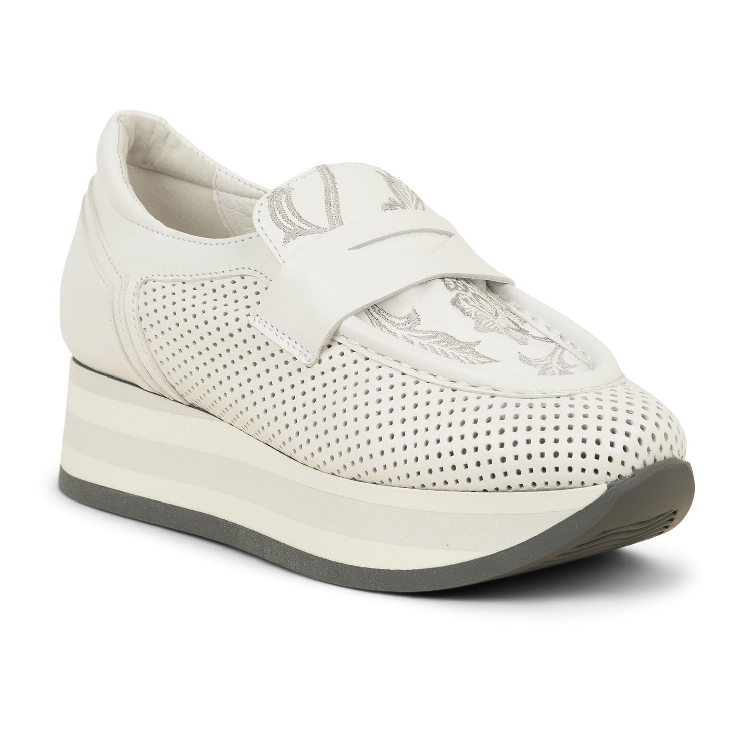 Mocassins Femme SOFTWAVES CHRISTAL 77893 Blanc