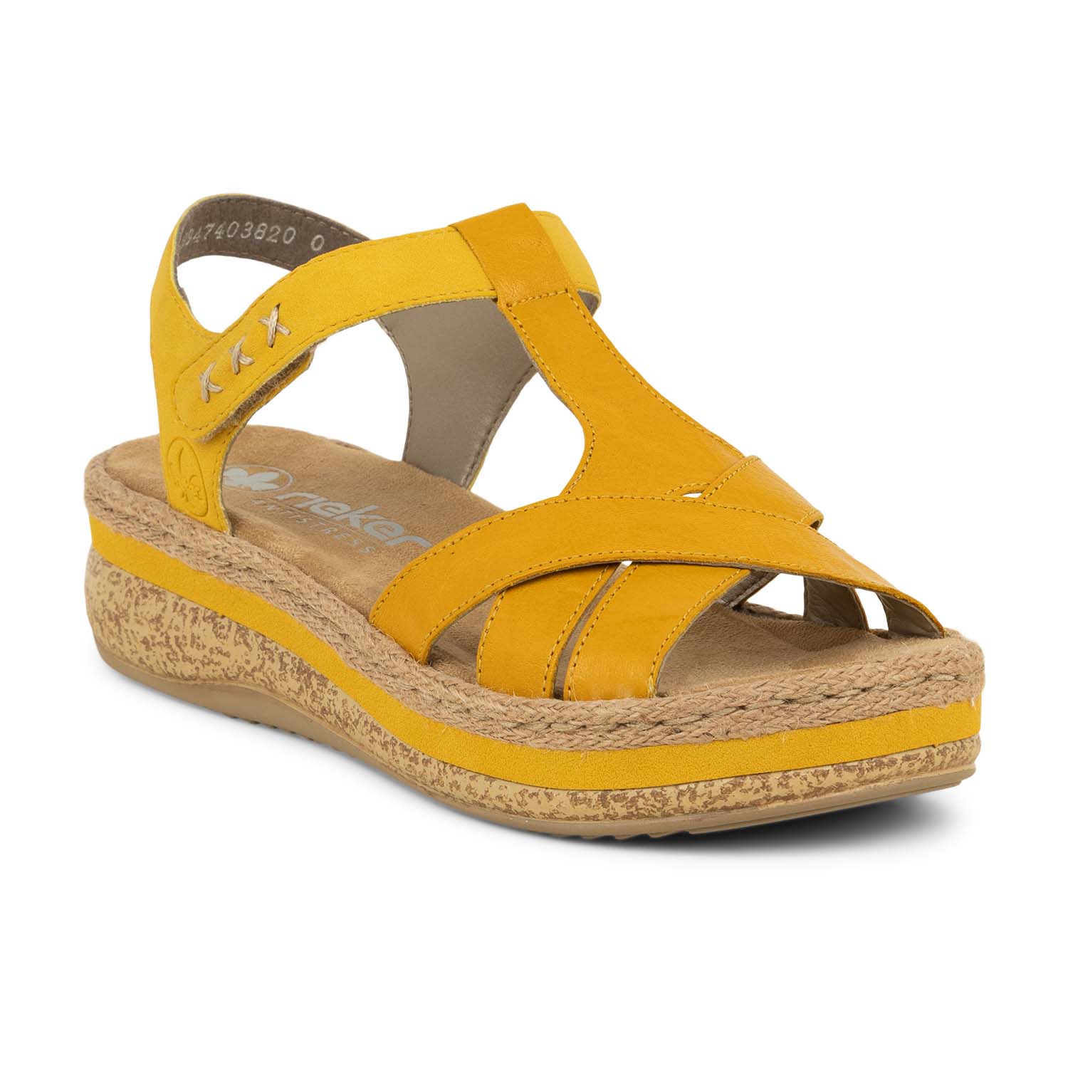 Sandales Femme RIEKER V0919 - RILYA Jaune