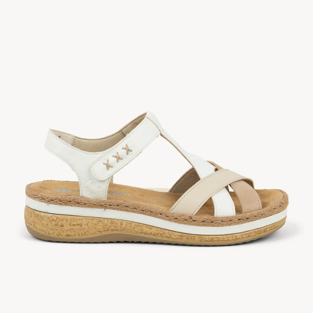 Sandales Femme RIEKER V0919 - RILYA Blanc