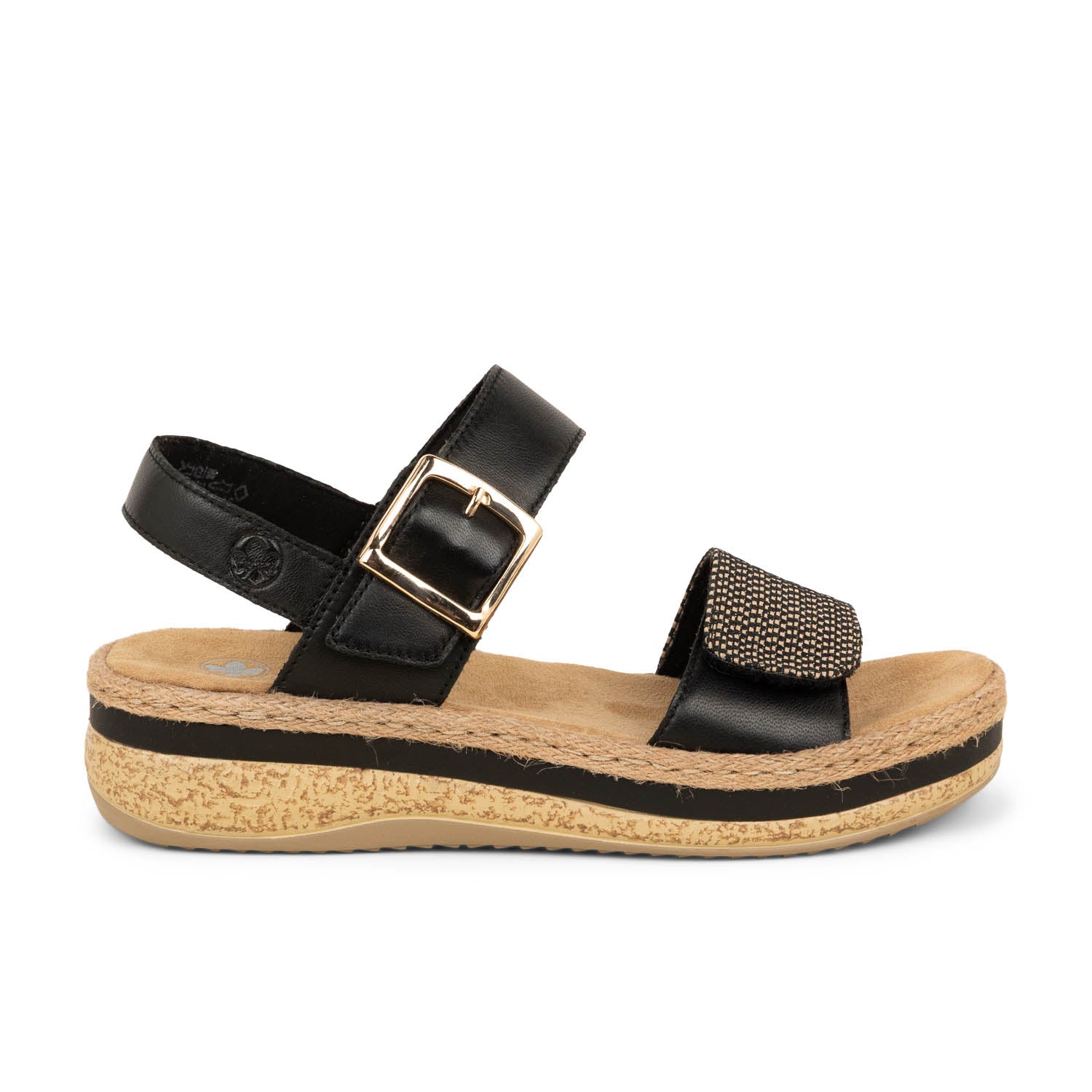 Sandales Femme RIEKER V0951 - RIVASS Noir