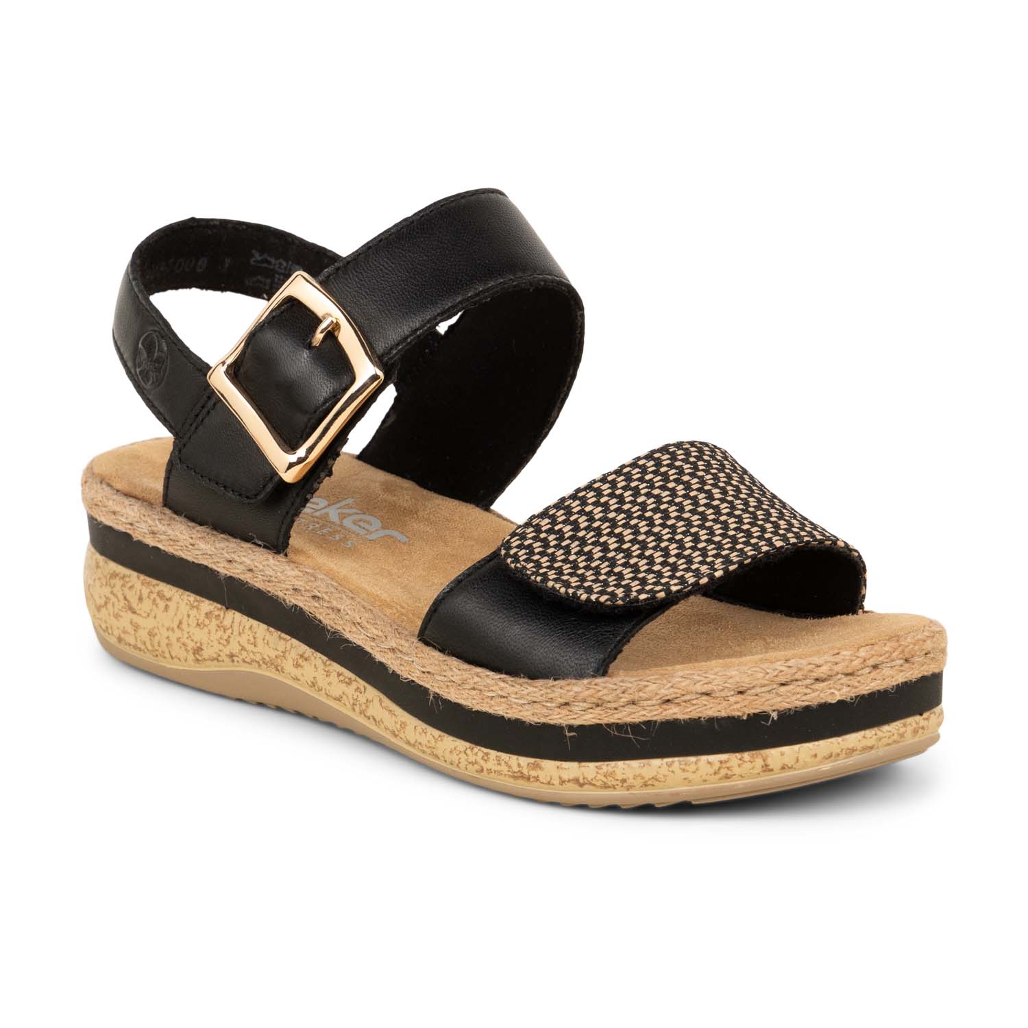 Sandales Femme RIEKER V0951 - RIVASS Noir