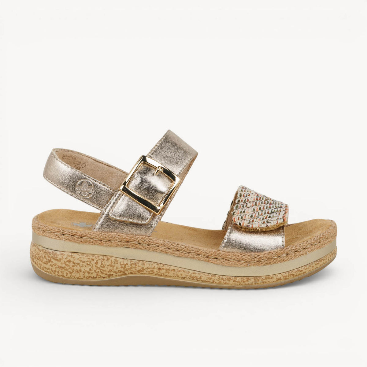 Sandales Femme RIEKER V0951 - RIVASS Or/Bronze