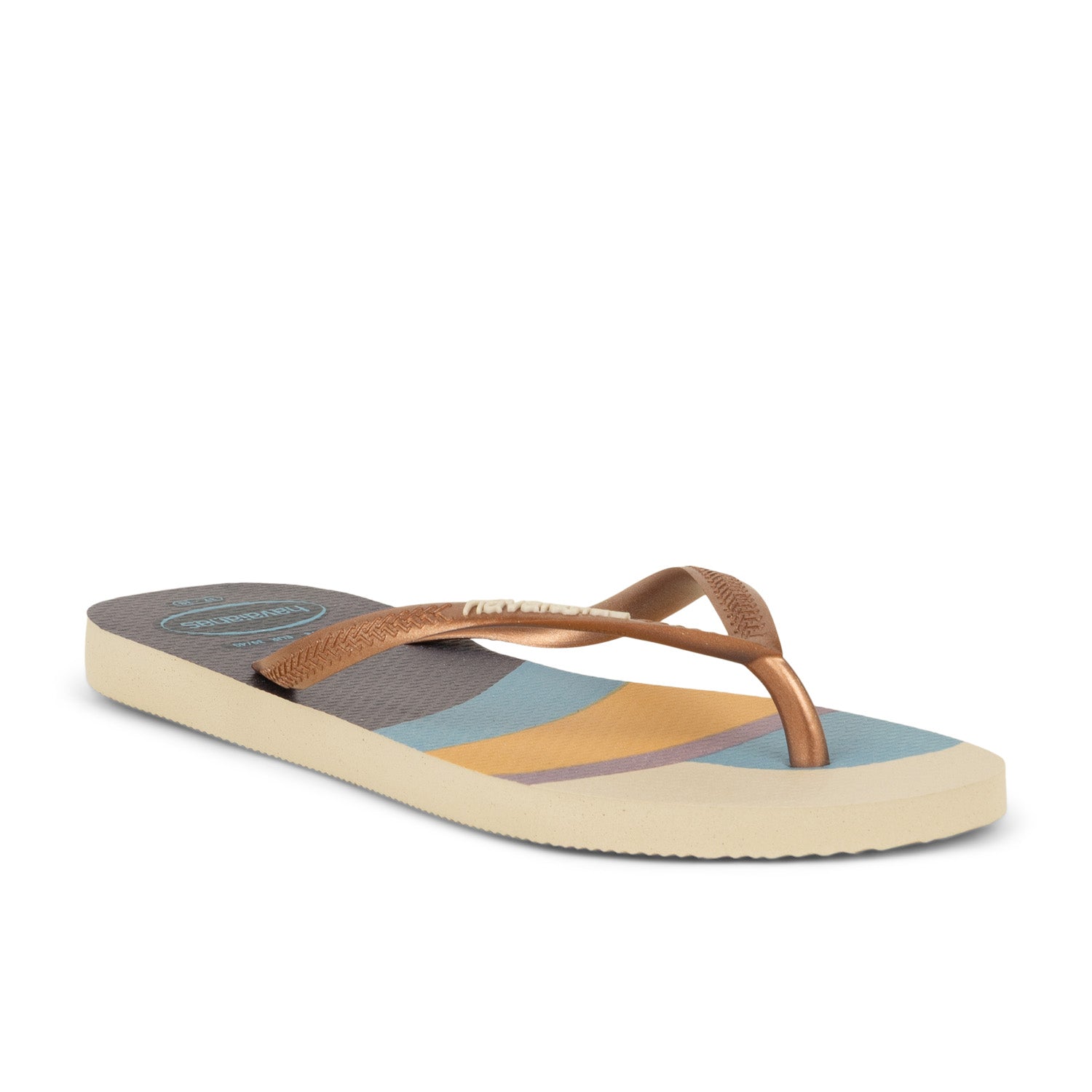 Tongs et crocs Femme HAVAIANAS SLIM PALLET GLOW Beige