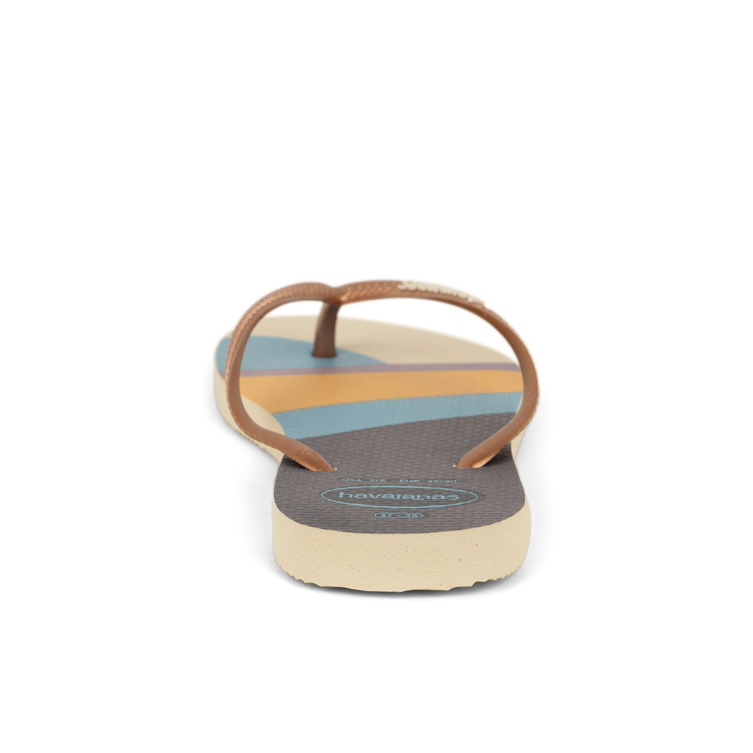 Tongs et crocs Femme HAVAIANAS SLIM PALLET GLOW Beige