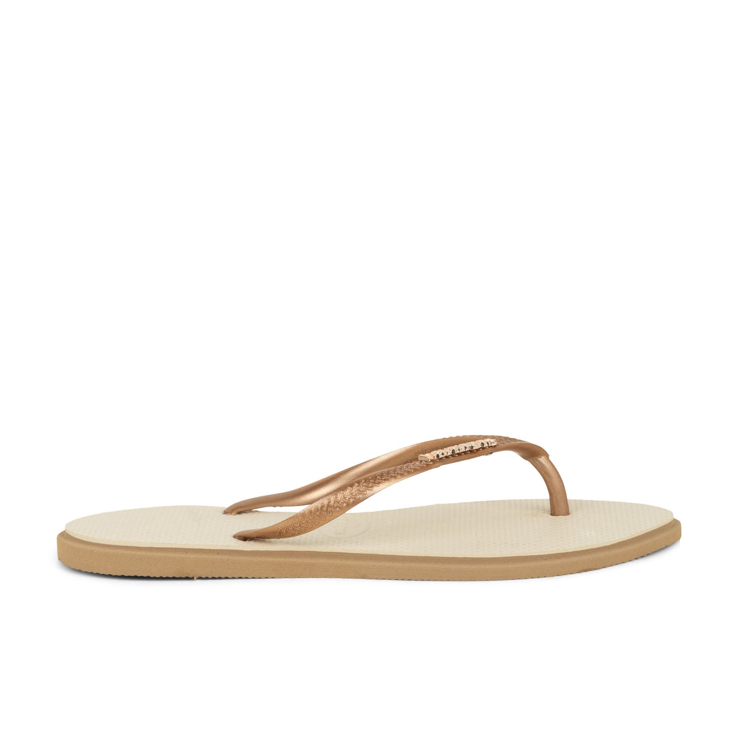 Tongs et crocs Femme HAVAIANAS SLIM POINT Beige