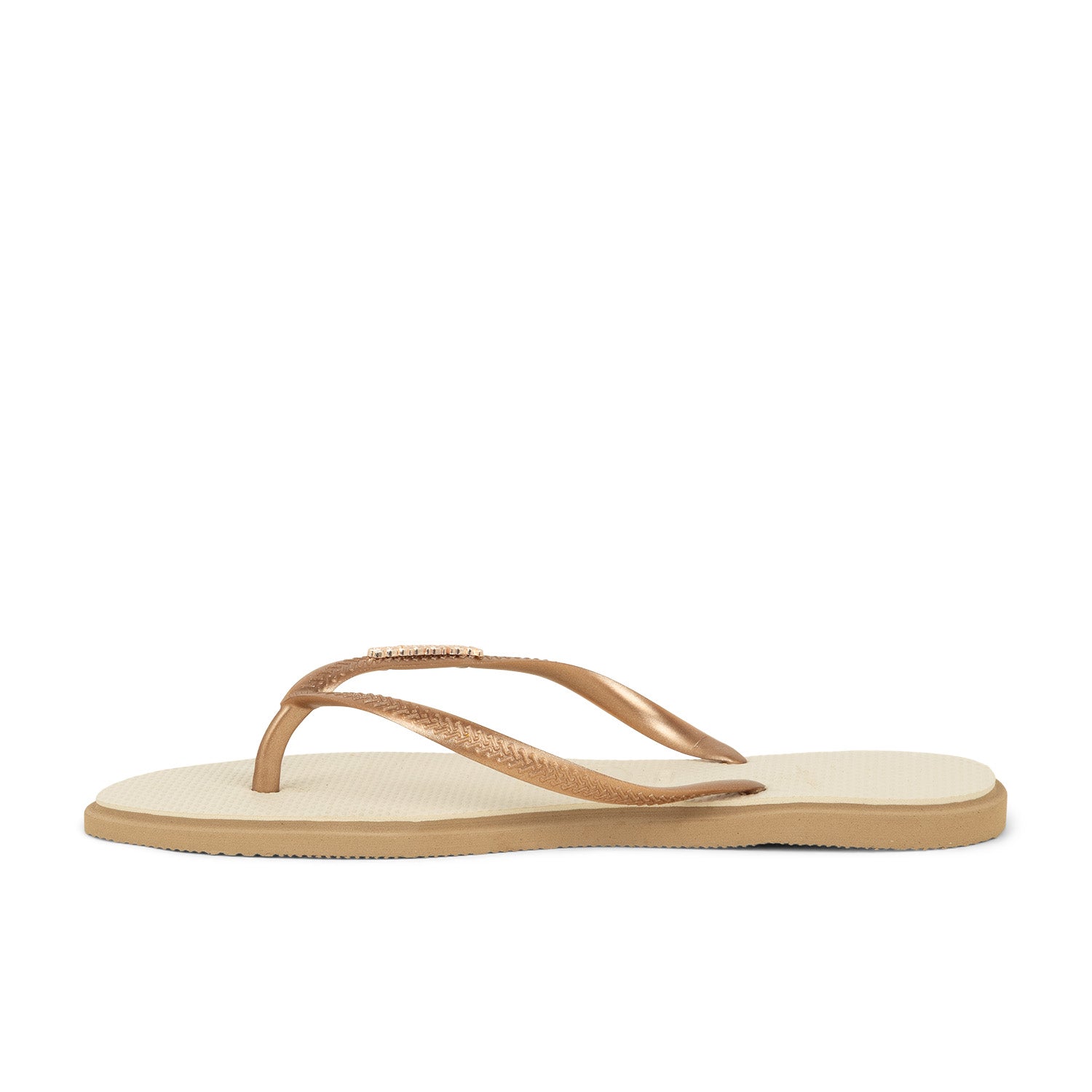 Tongs et crocs Femme HAVAIANAS SLIM POINT Beige