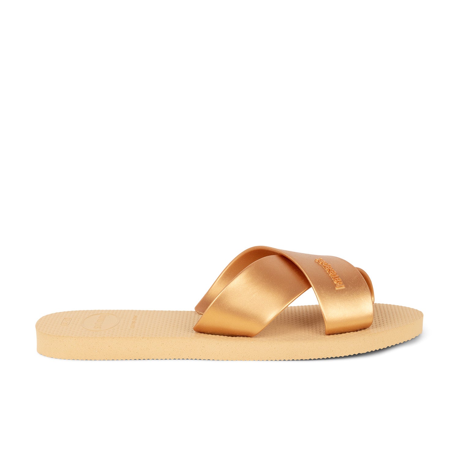 Tongs et crocs Femme HAVAIANAS AQUA METALIC Or/Bronze