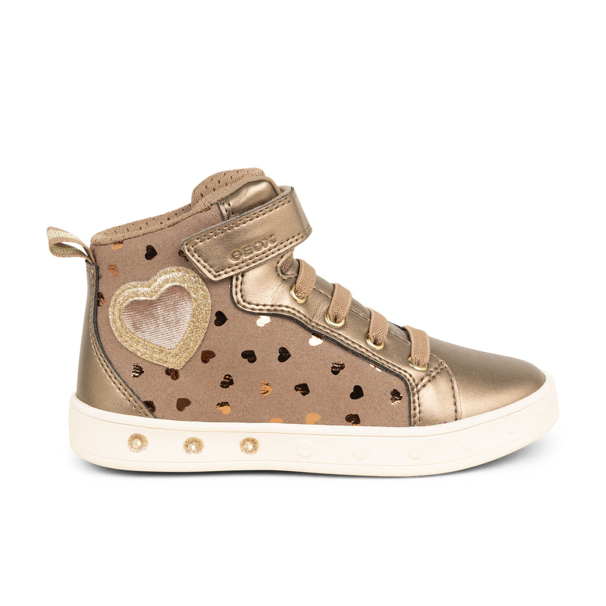 Baskets Enfant GEOX J SKYLINE Or/Bronze