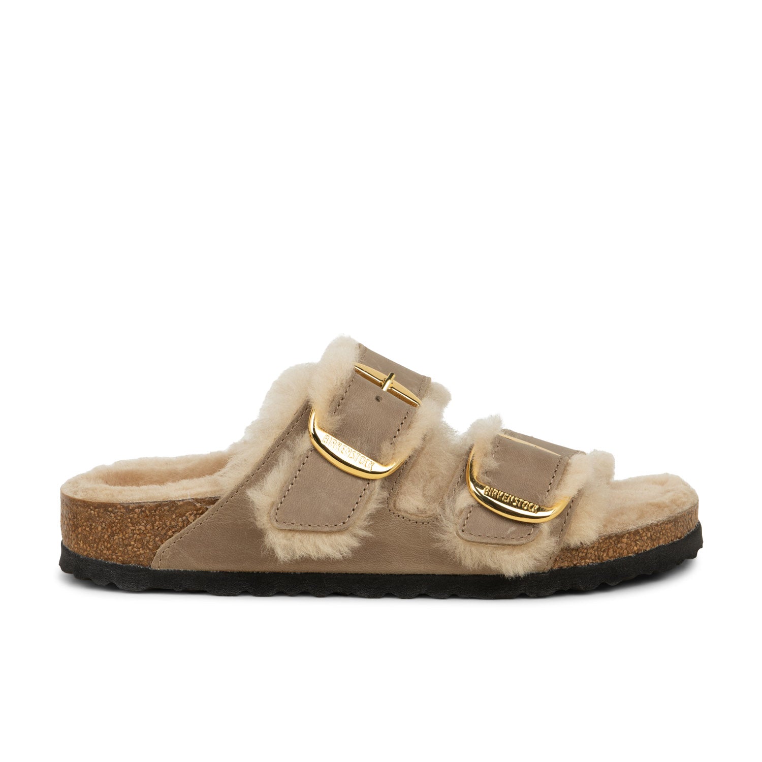 Mules Femme BIRKENSTOCK ARIZONA BIG BUCKLE SHEARLING Beige